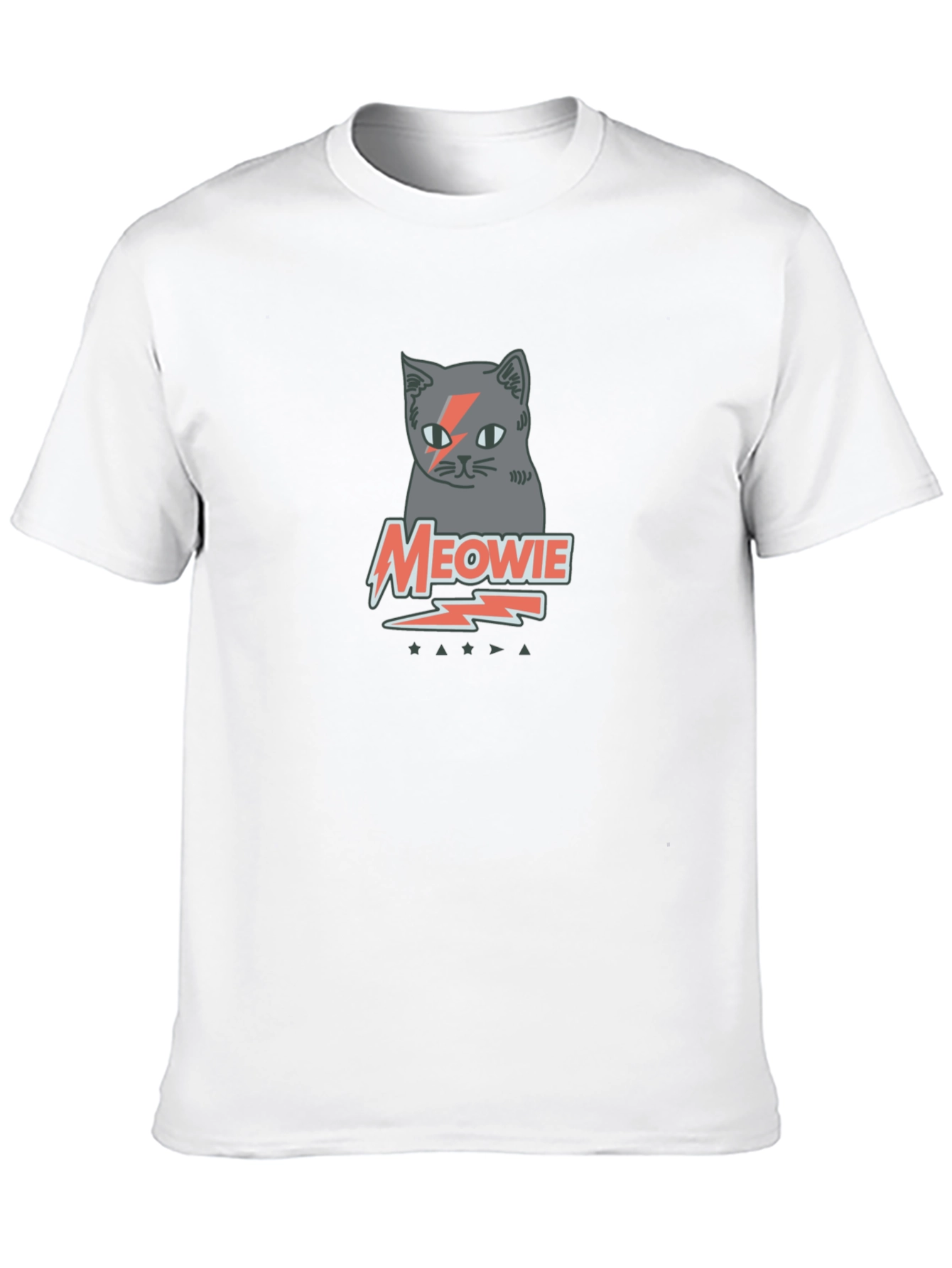 Meowie Cat Graphic Tee - Black Cotton T-Shirt