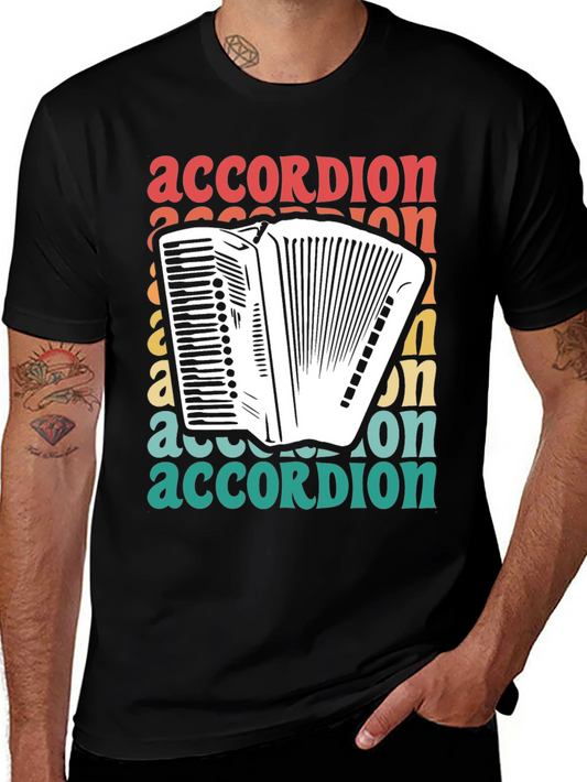 Retro Accordion T-Shirt - Musical Instrument Tee