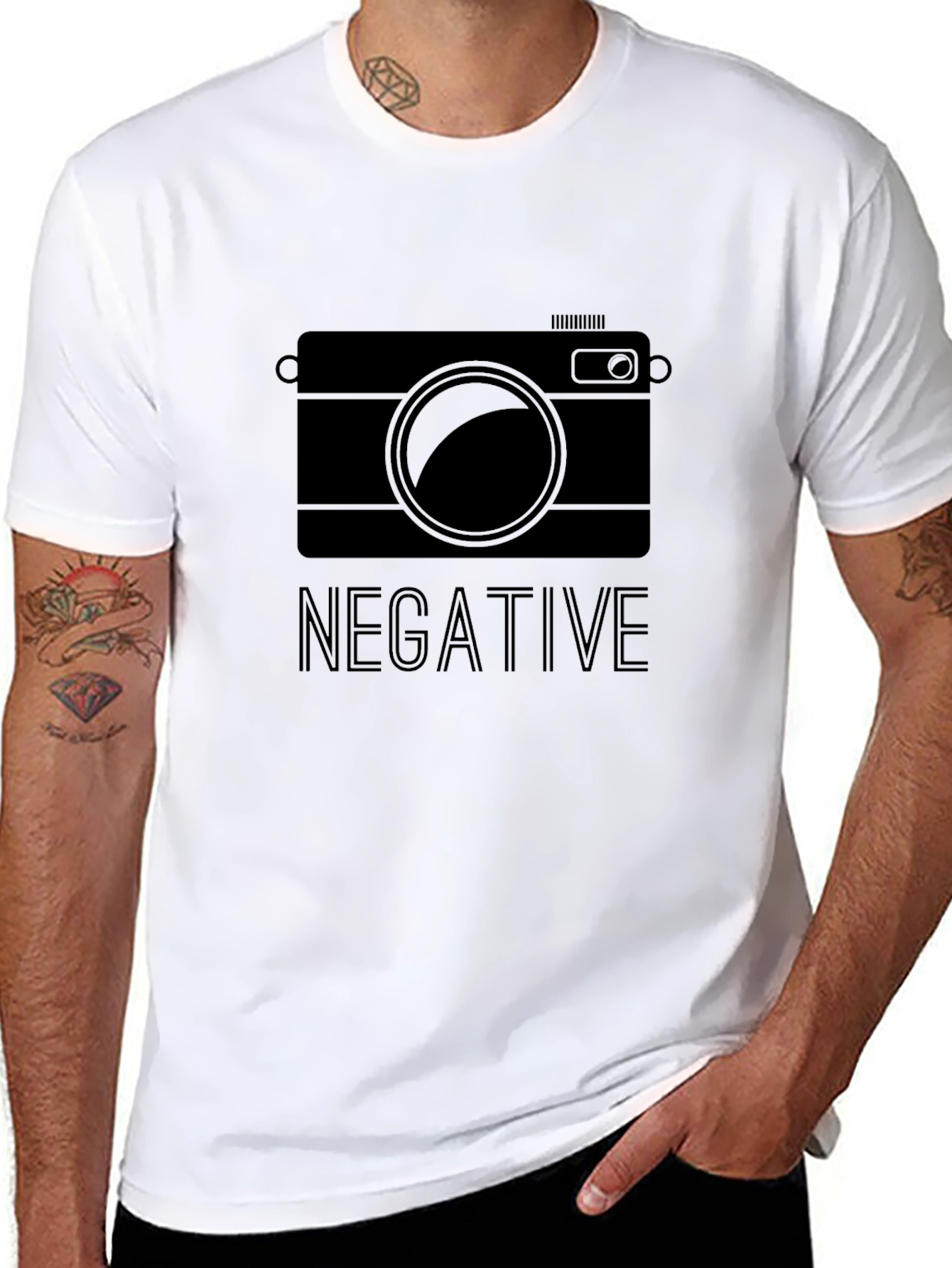 Negative Camera Graphic T-Shirt