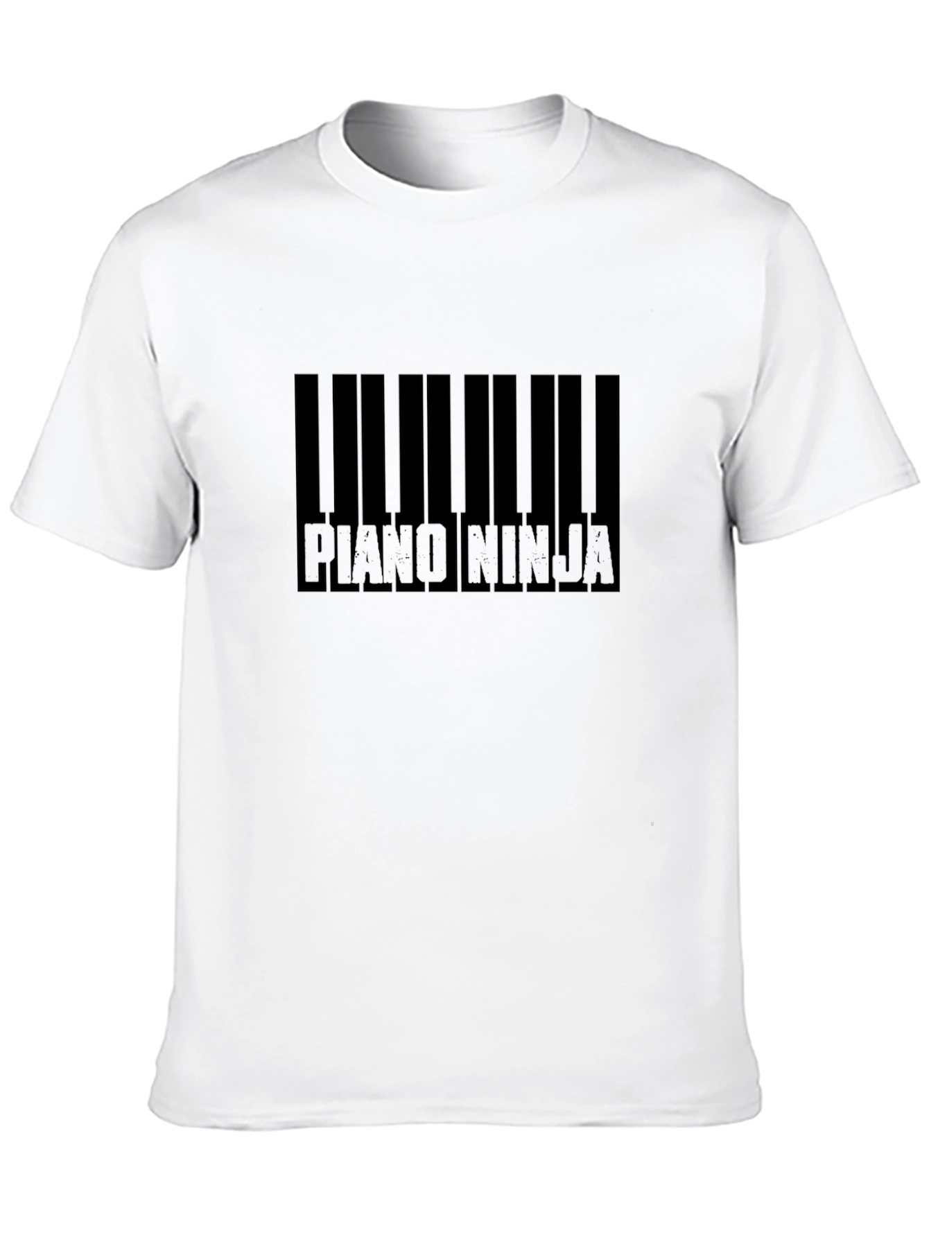 Piano Ninja Black T-Shirt - Music Lover Tee