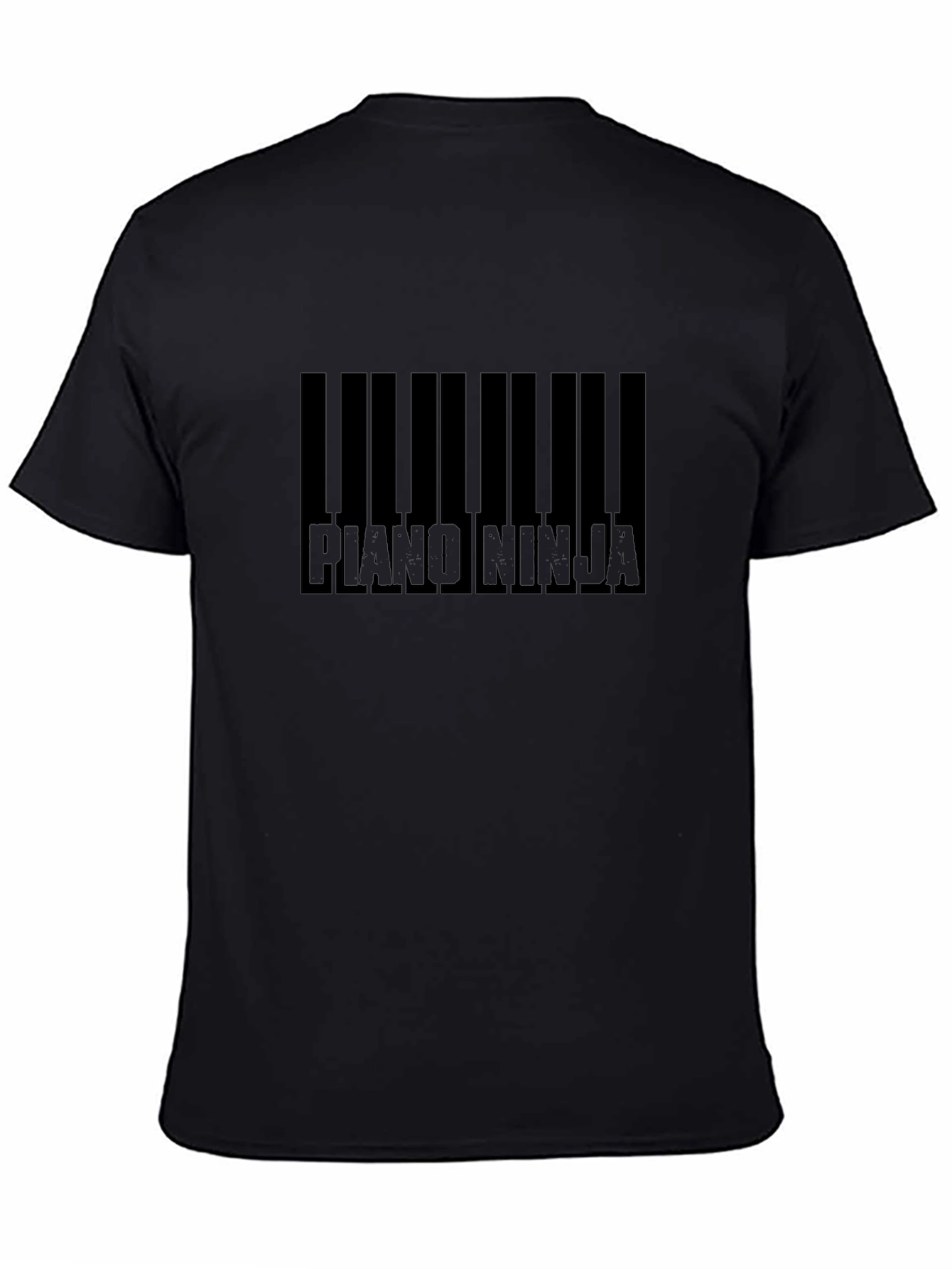 Piano Ninja Black T-Shirt - Music Lover Tee