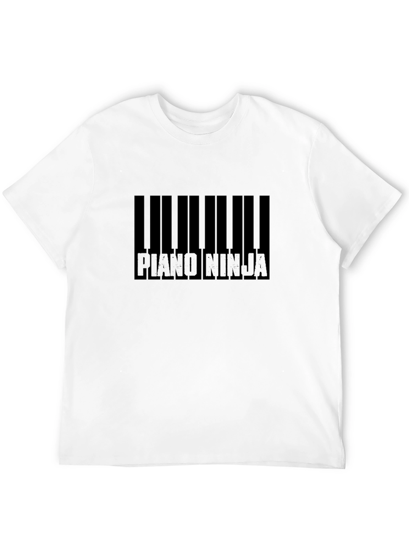 Piano Ninja Black T-Shirt - Music Lover Tee