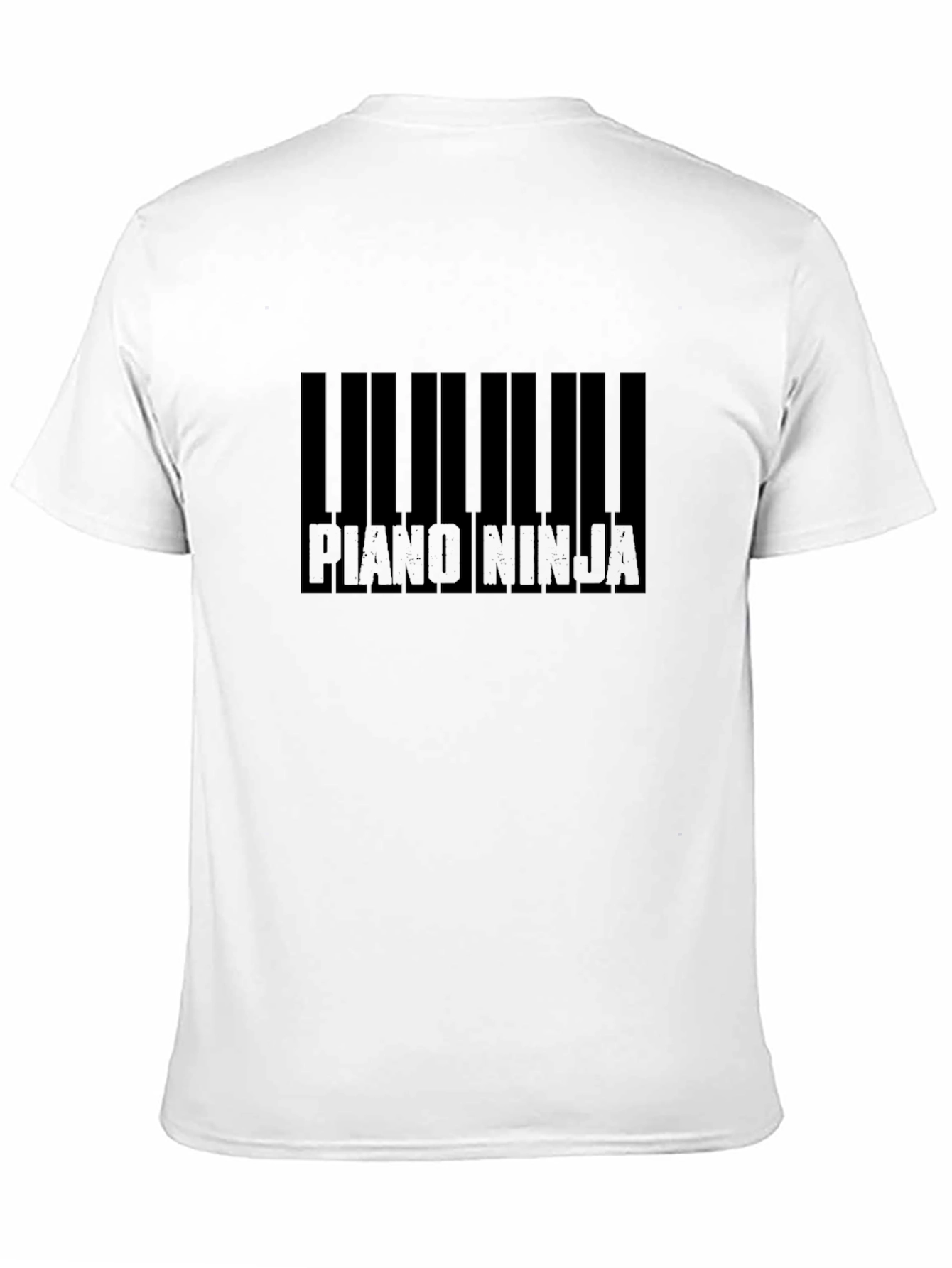 Piano Ninja Black T-Shirt - Music Lover Tee