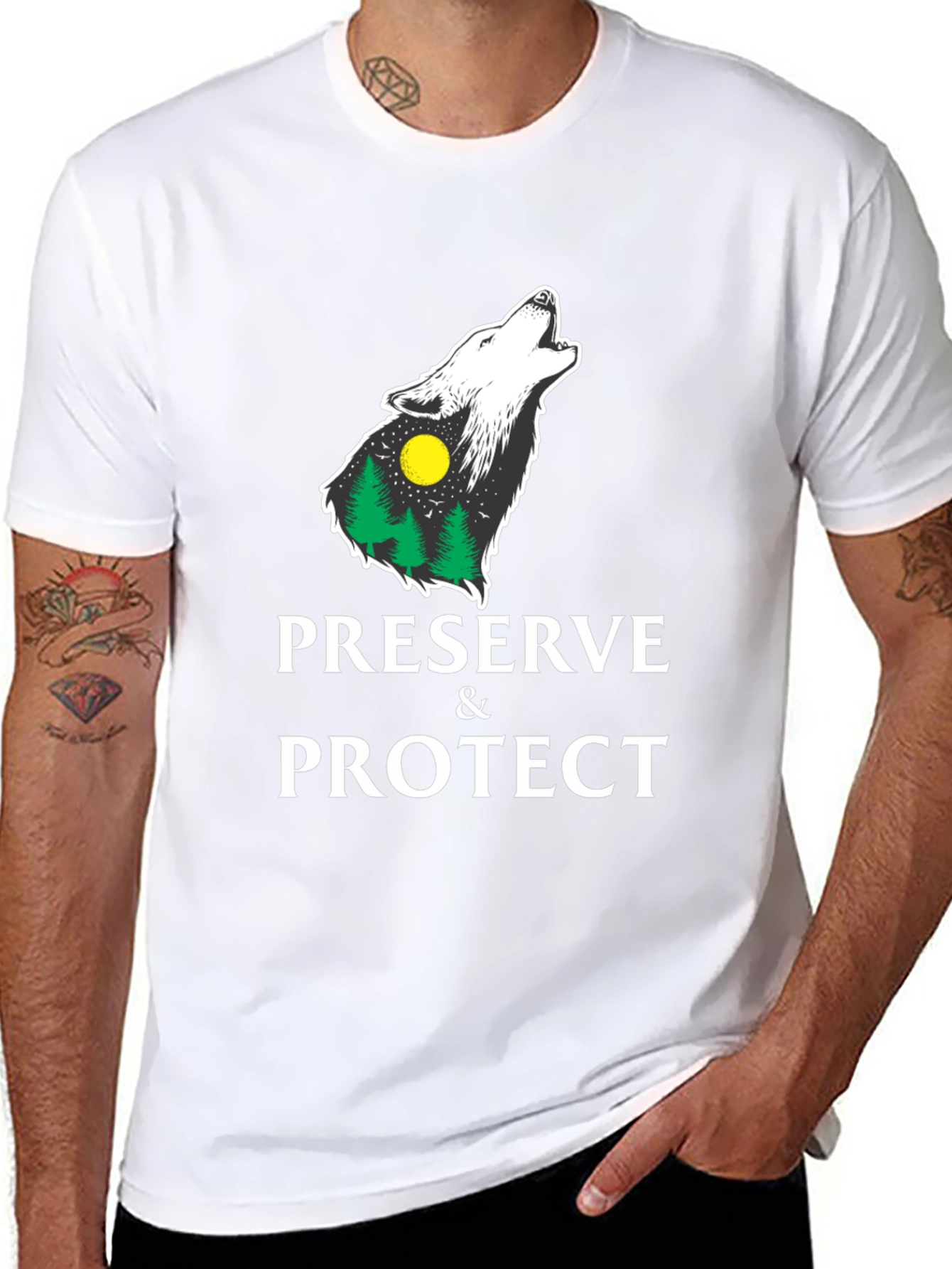 Preserve & Protect Wolf Graphic T-Shirt