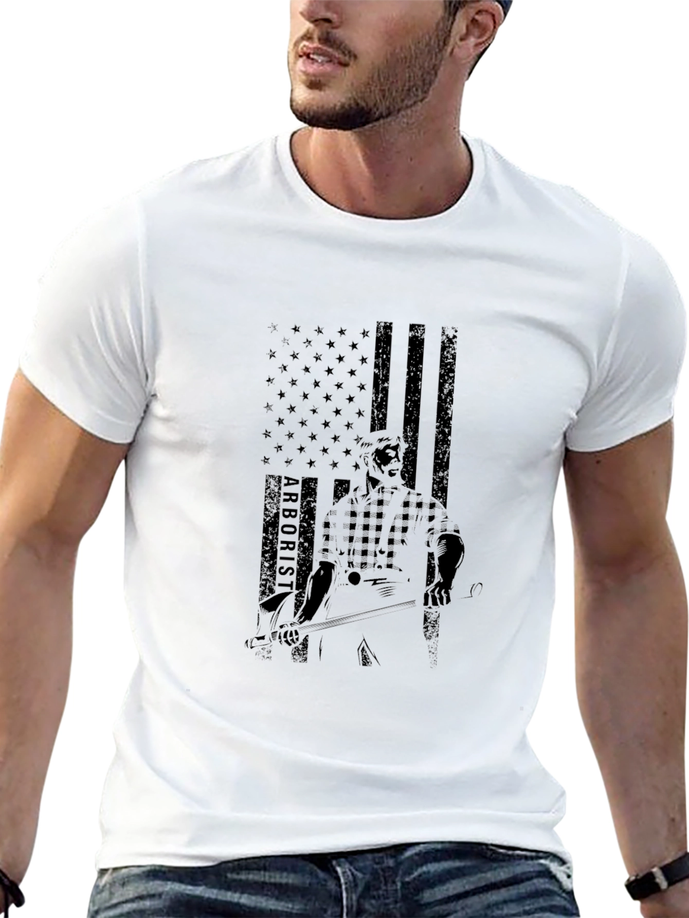 Arborist American Flag Graphic T-Shirt