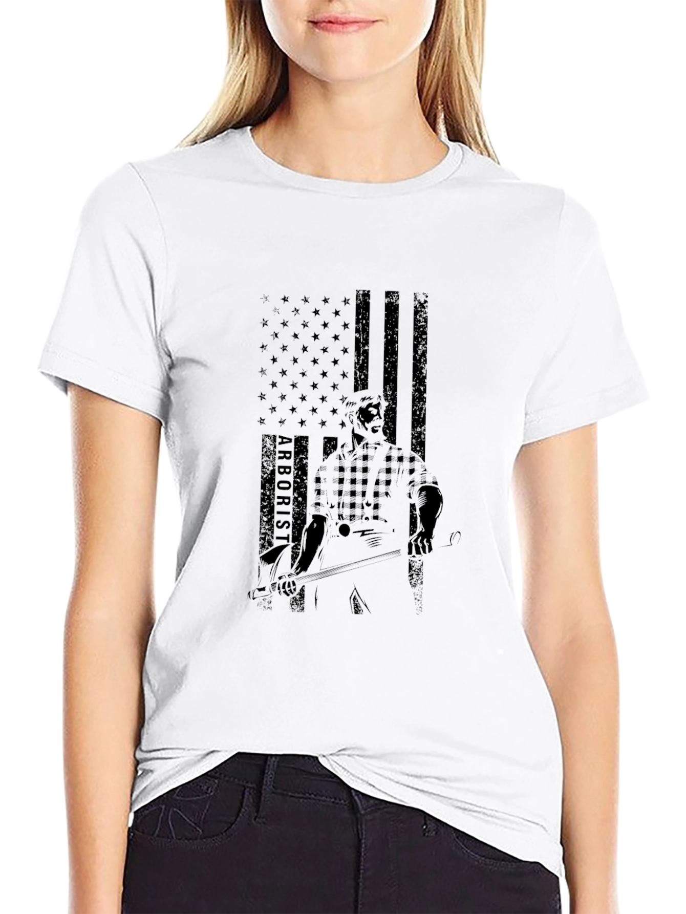 Arborist American Flag Graphic T-Shirt