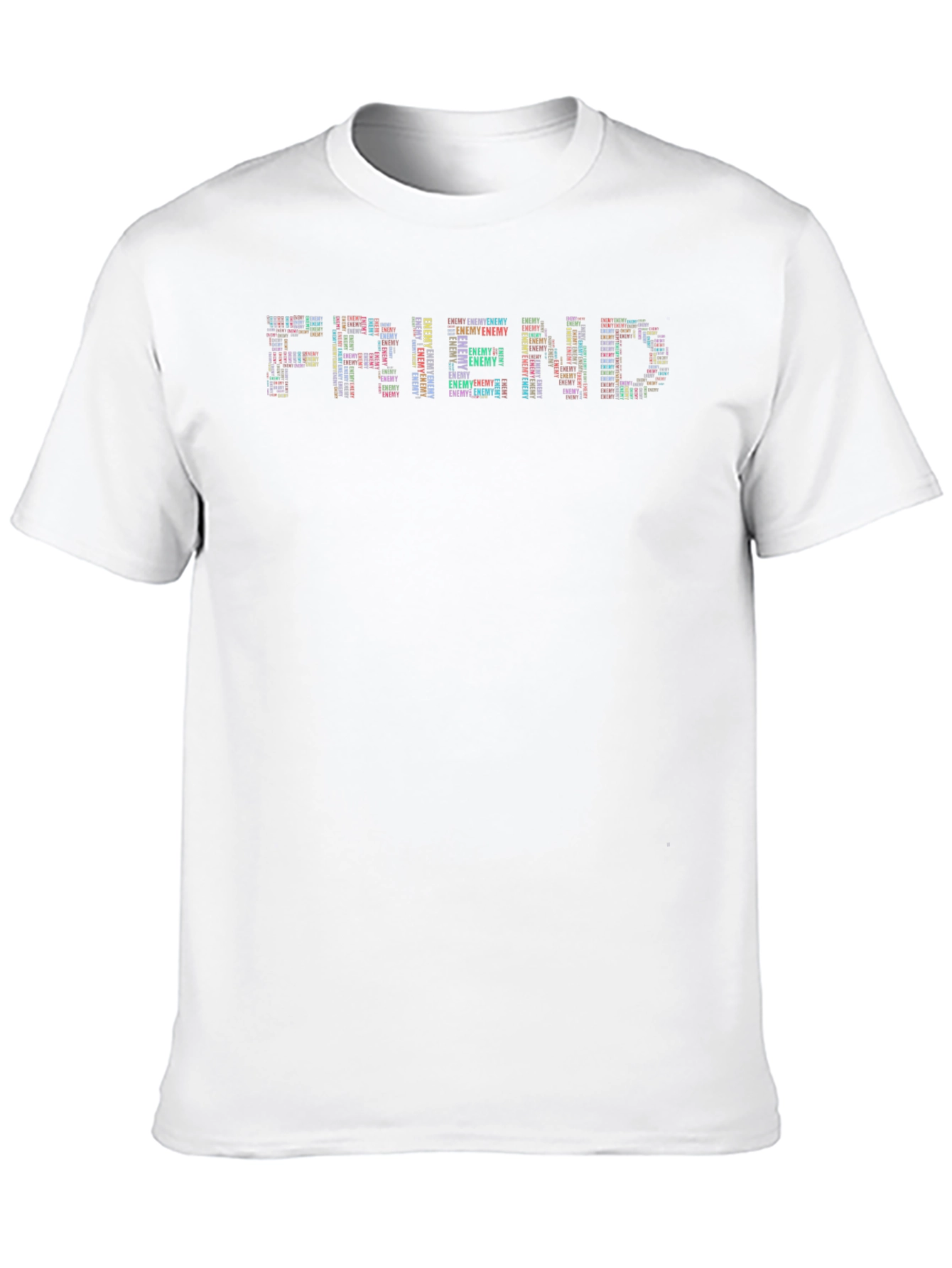Friend or Enemy Word Art Graphic Tee
