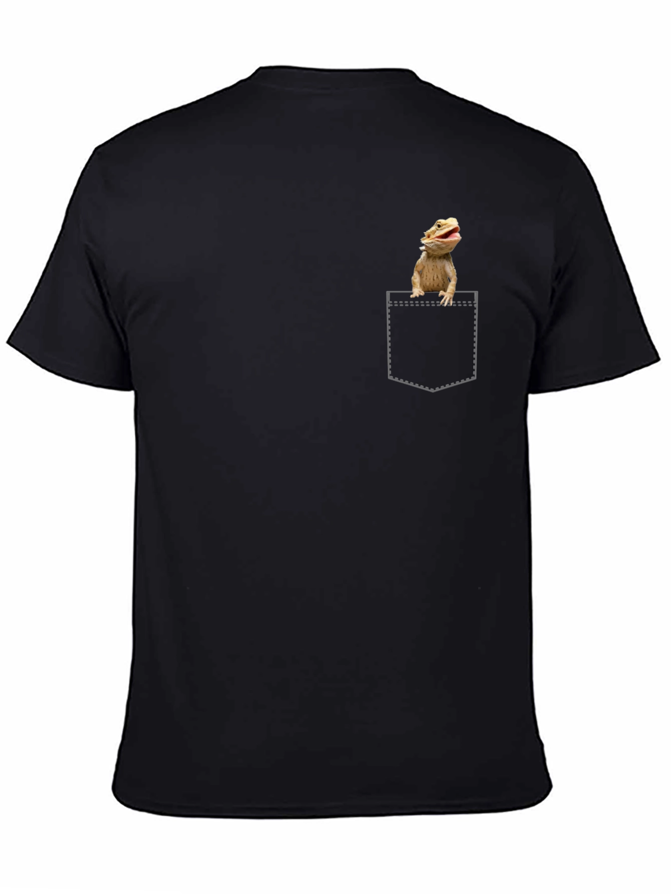 Bearded Dragon Pocket Tee - Funny Lizard Pet T-Shirt