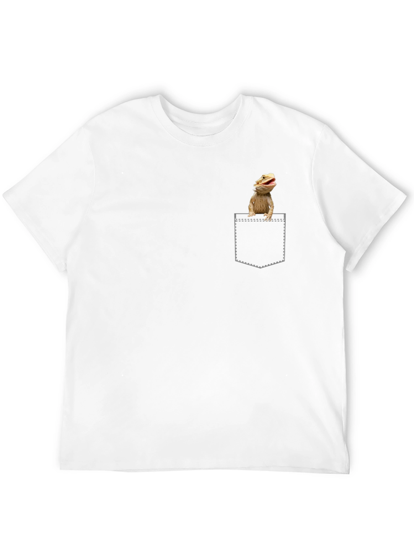Bearded Dragon Pocket Tee - Funny Lizard Pet T-Shirt