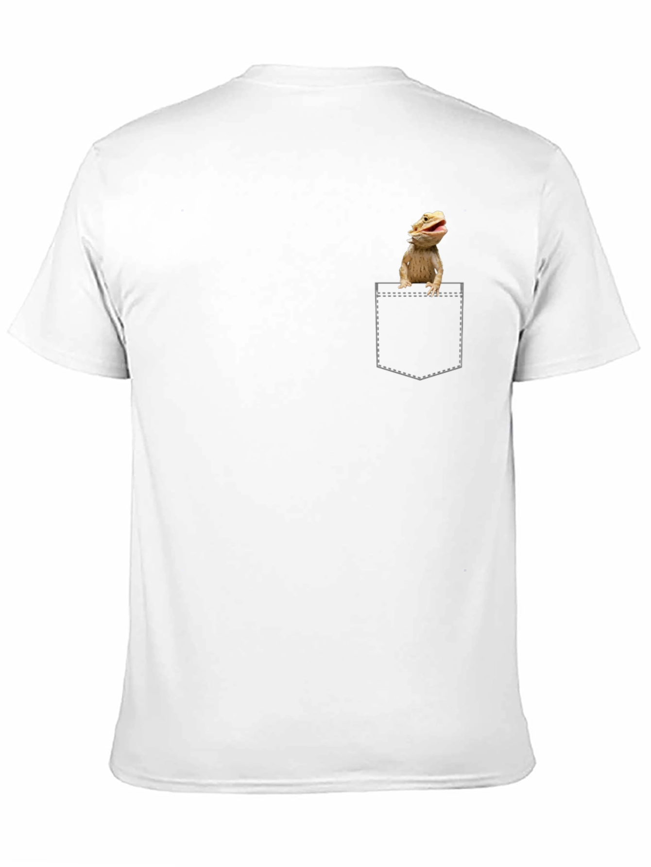 Bearded Dragon Pocket Tee - Funny Lizard Pet T-Shirt
