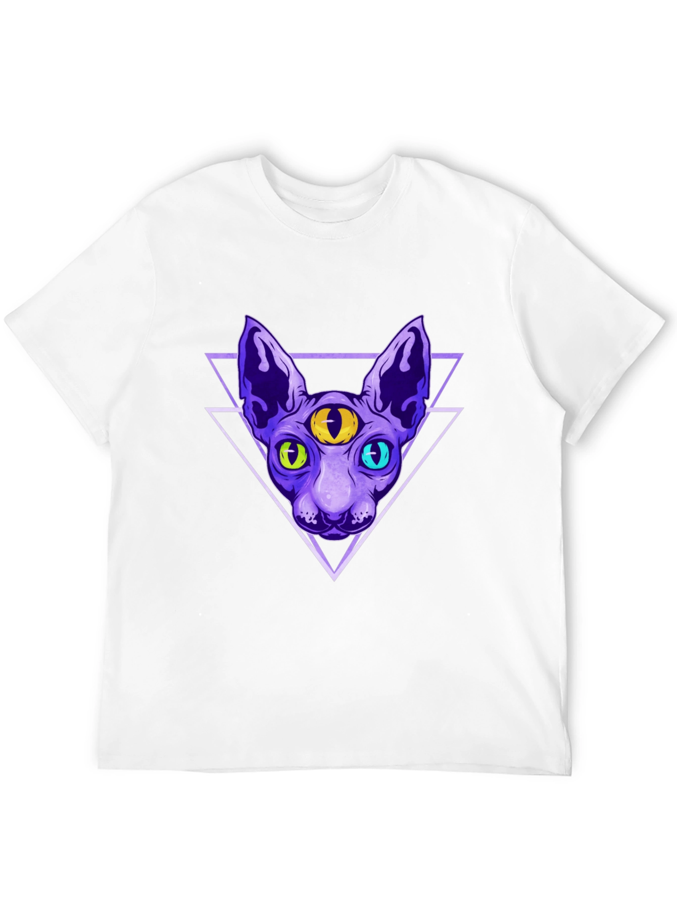 Third Eye Cat Graphic T-Shirt - Unique Design