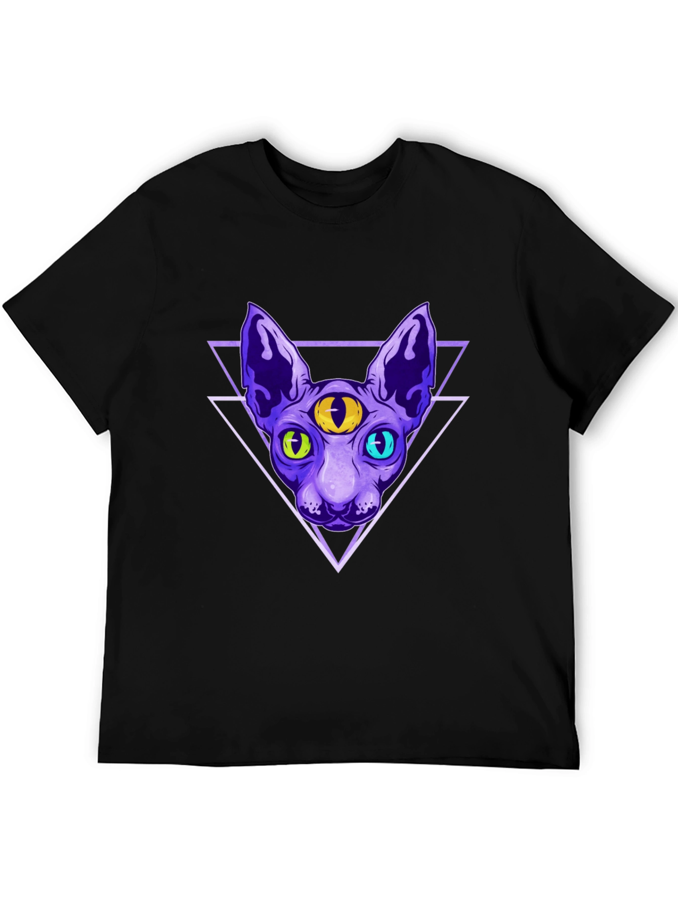 Third Eye Cat Graphic T-Shirt - Unique Design