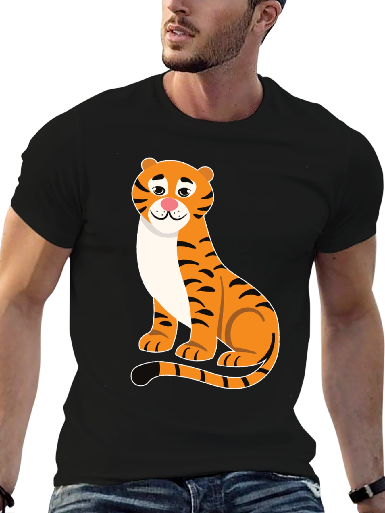 Tiger Graphic Black T-Shirt