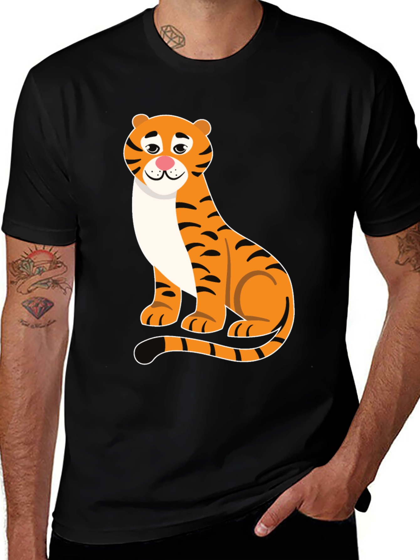 Tiger Graphic Black T-Shirt