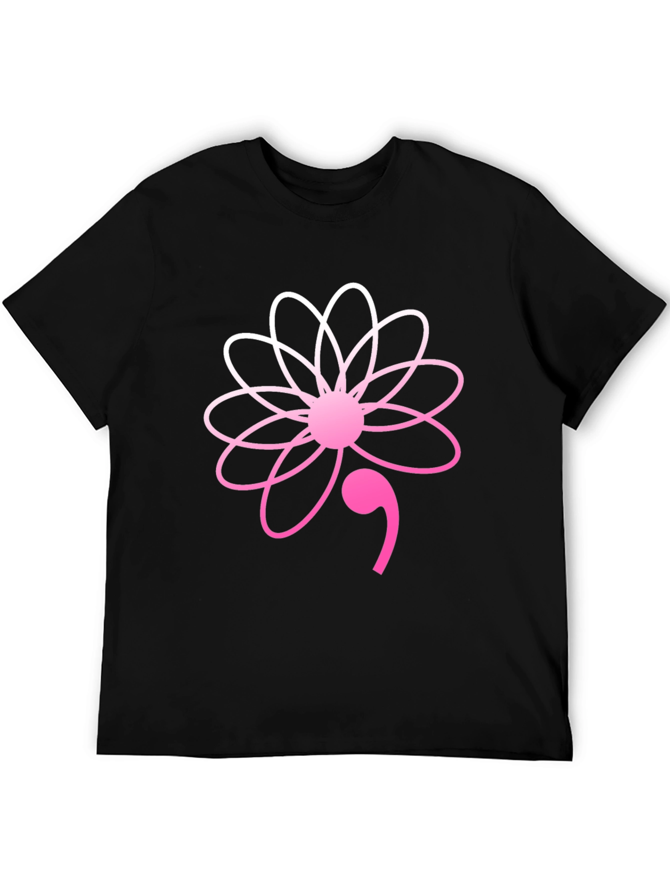 Semicolon Flower Graphic Tee - Mental Health Awareness