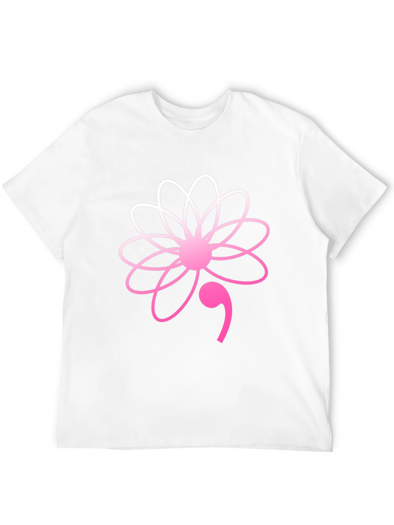 Semicolon Flower Graphic Tee - Mental Health Awareness