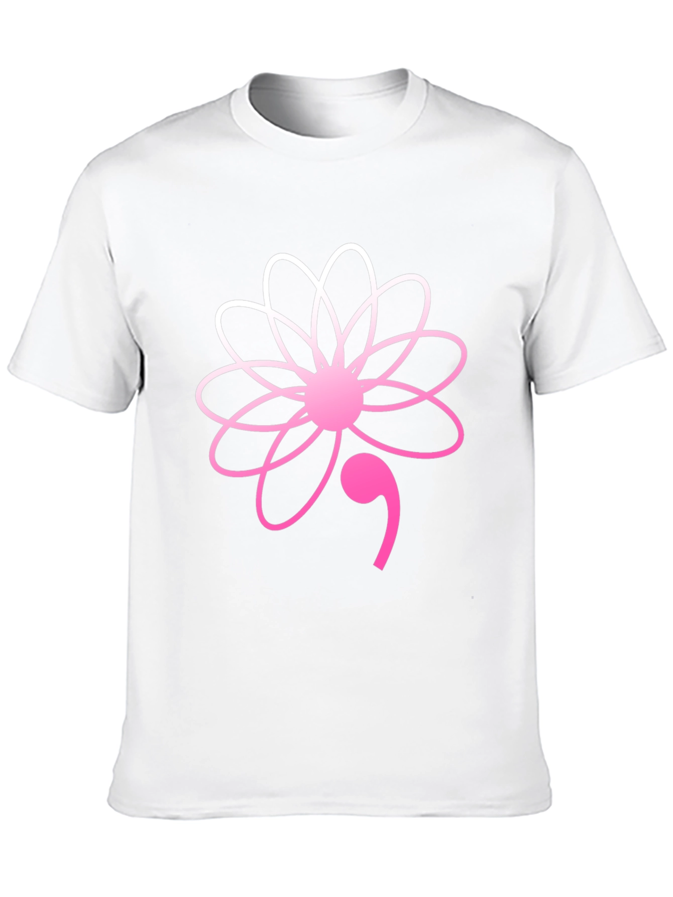 Semicolon Flower Graphic Tee - Mental Health Awareness