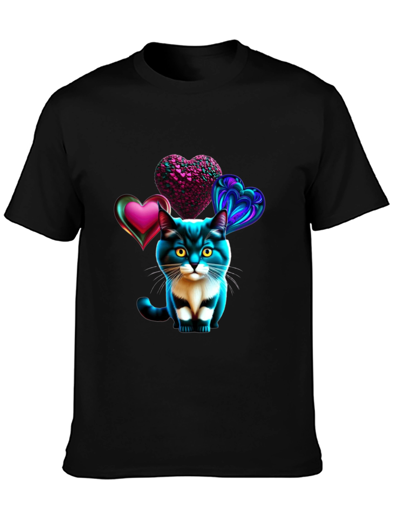 Heart Cat Tee - Stylish Graphic T-Shirt