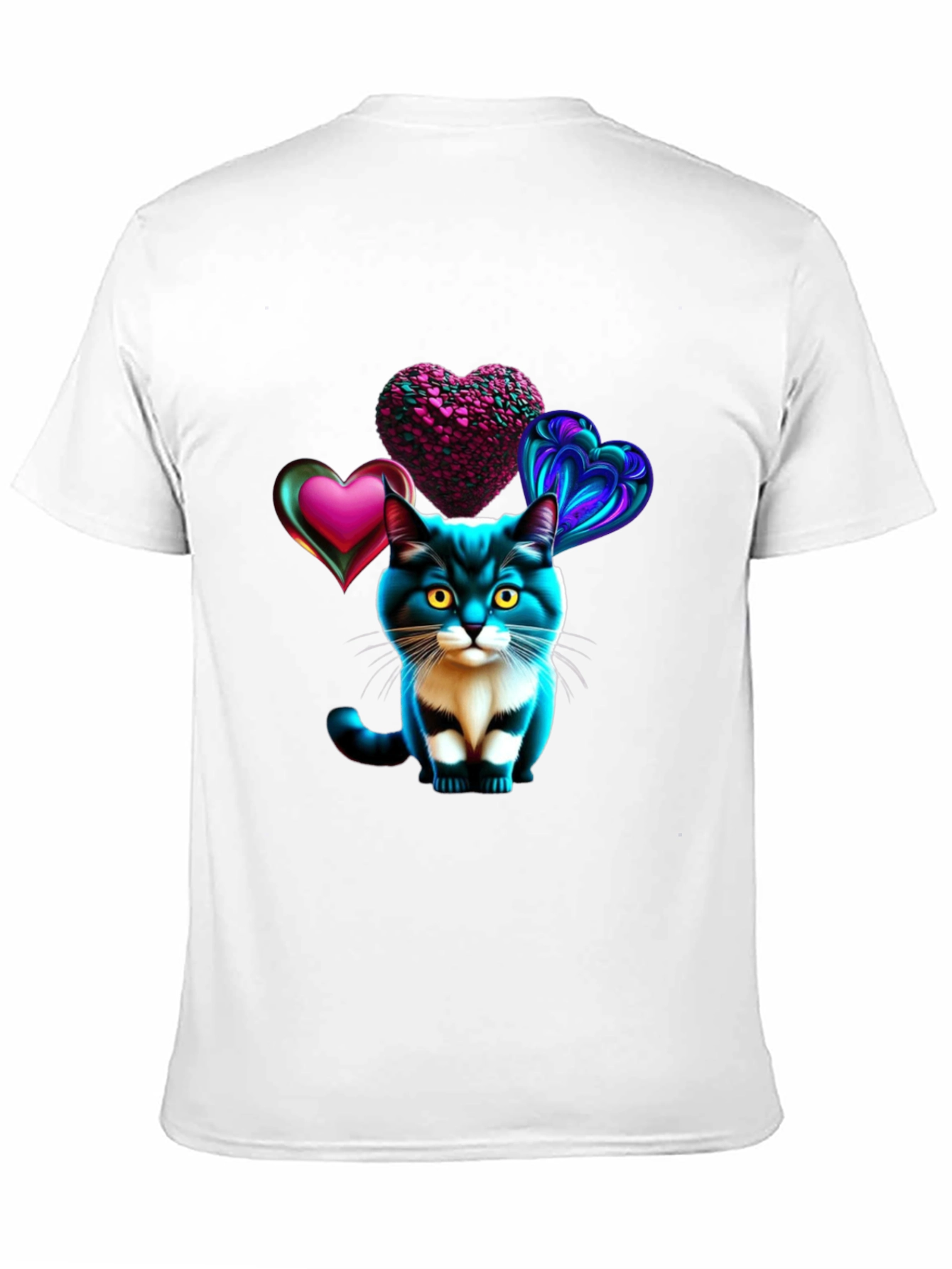 Heart Cat Tee - Stylish Graphic T-Shirt