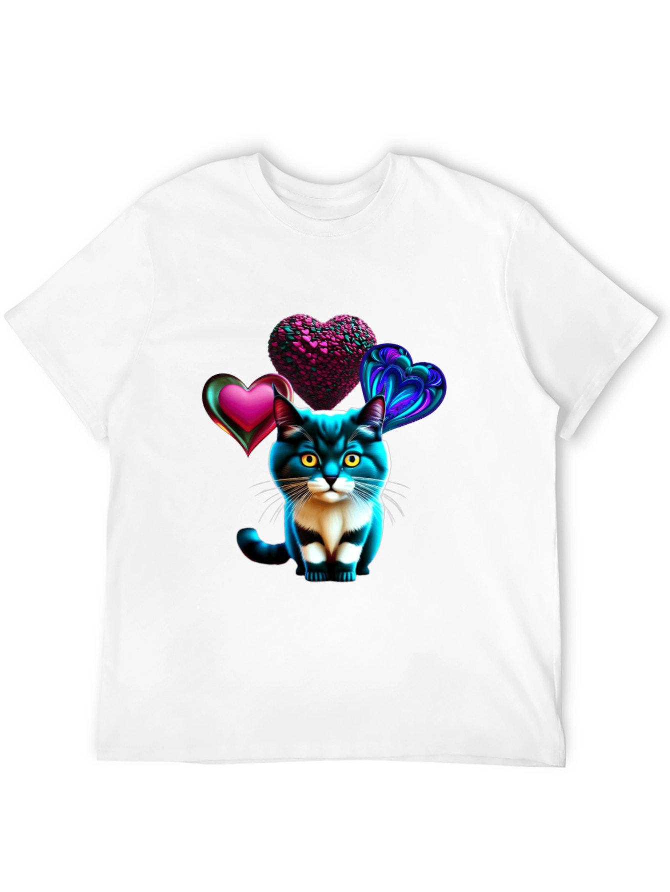 Heart Cat Tee - Stylish Graphic T-Shirt