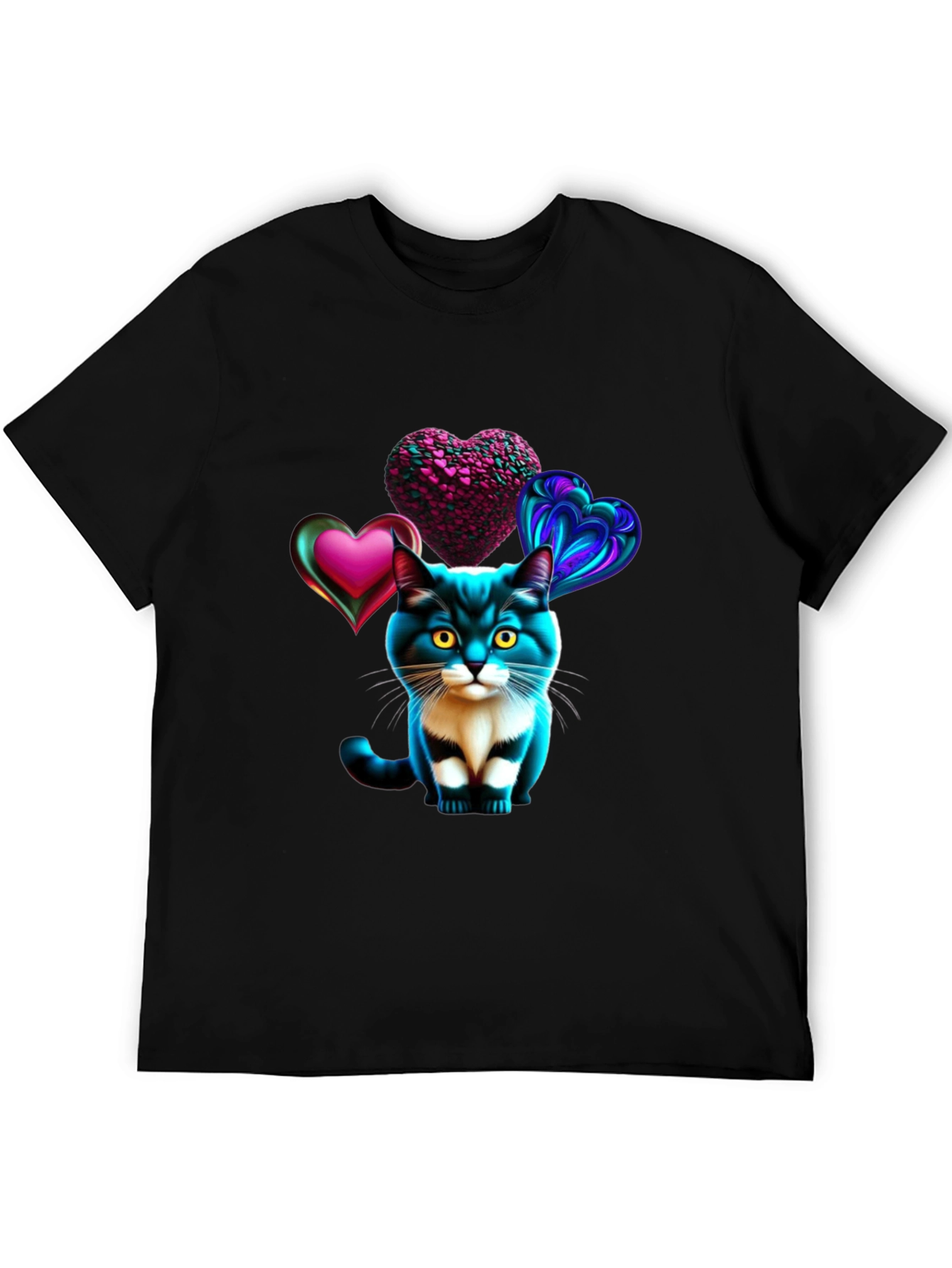 Heart Cat Tee - Stylish Graphic T-Shirt