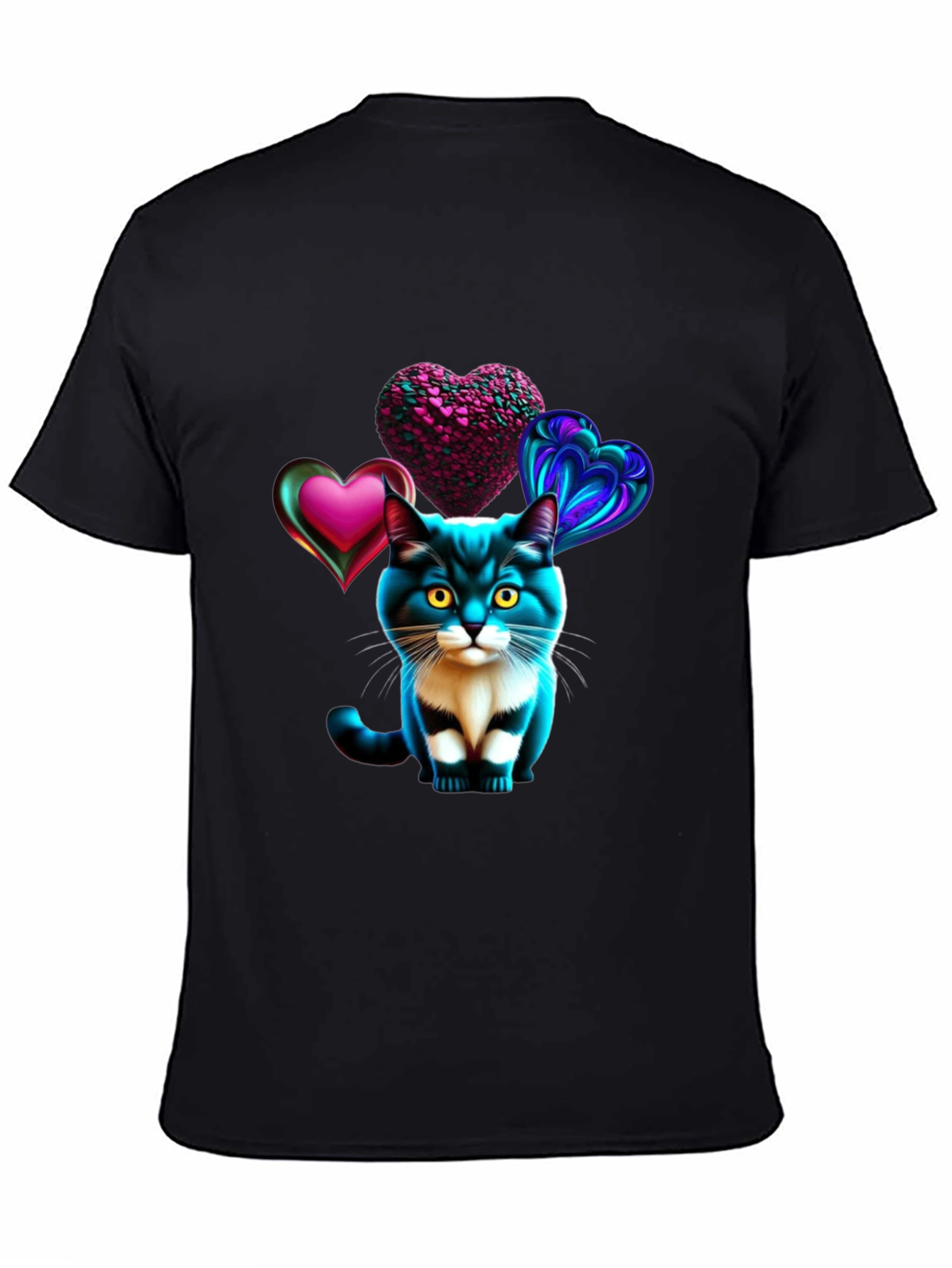 Heart Cat Tee - Stylish Graphic T-Shirt