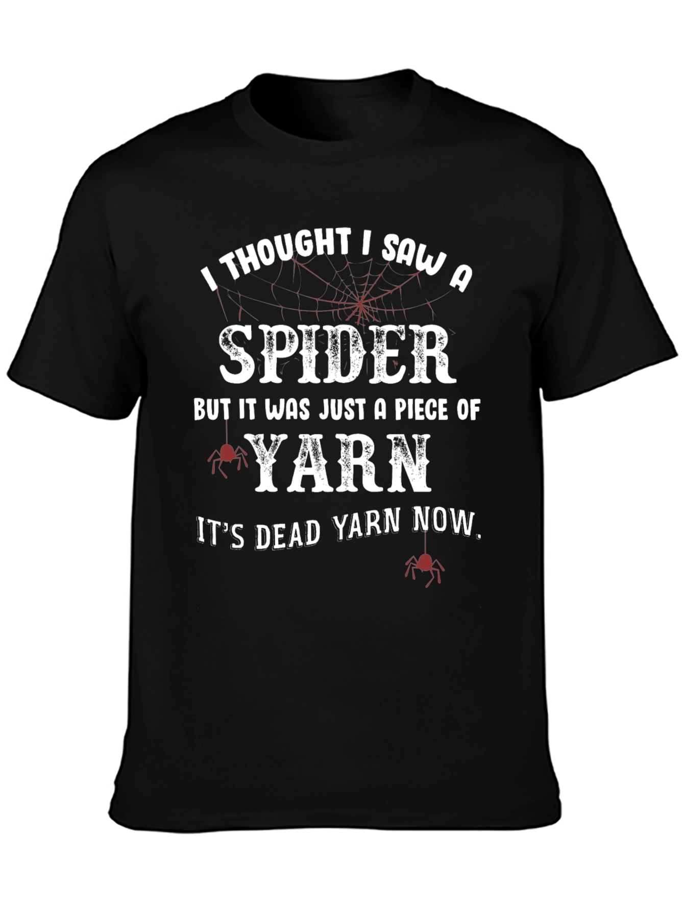 Funny Spider Yarn Graphic T-Shirt