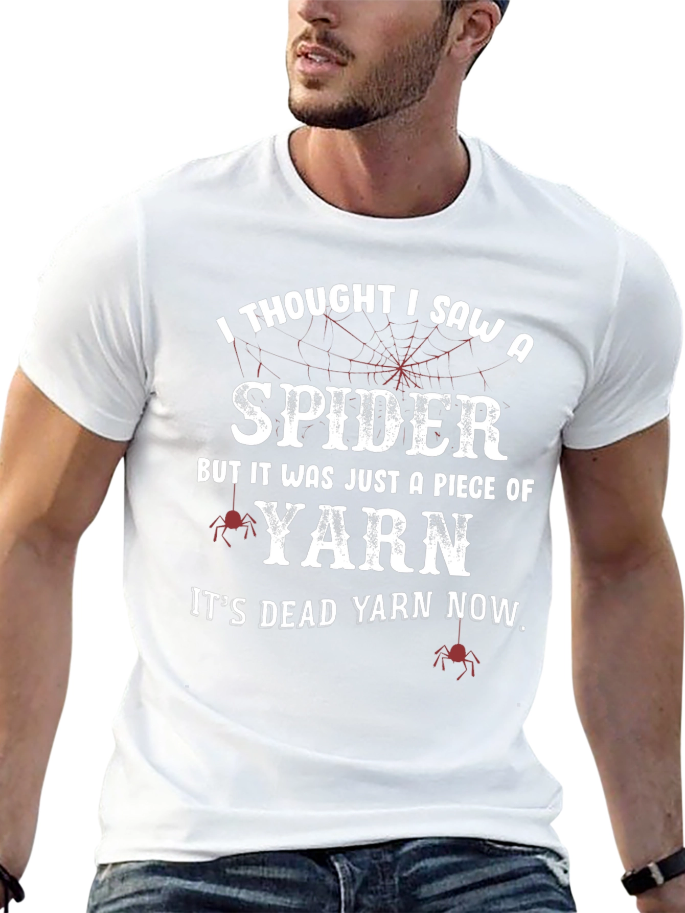 Funny Spider Yarn Graphic T-Shirt