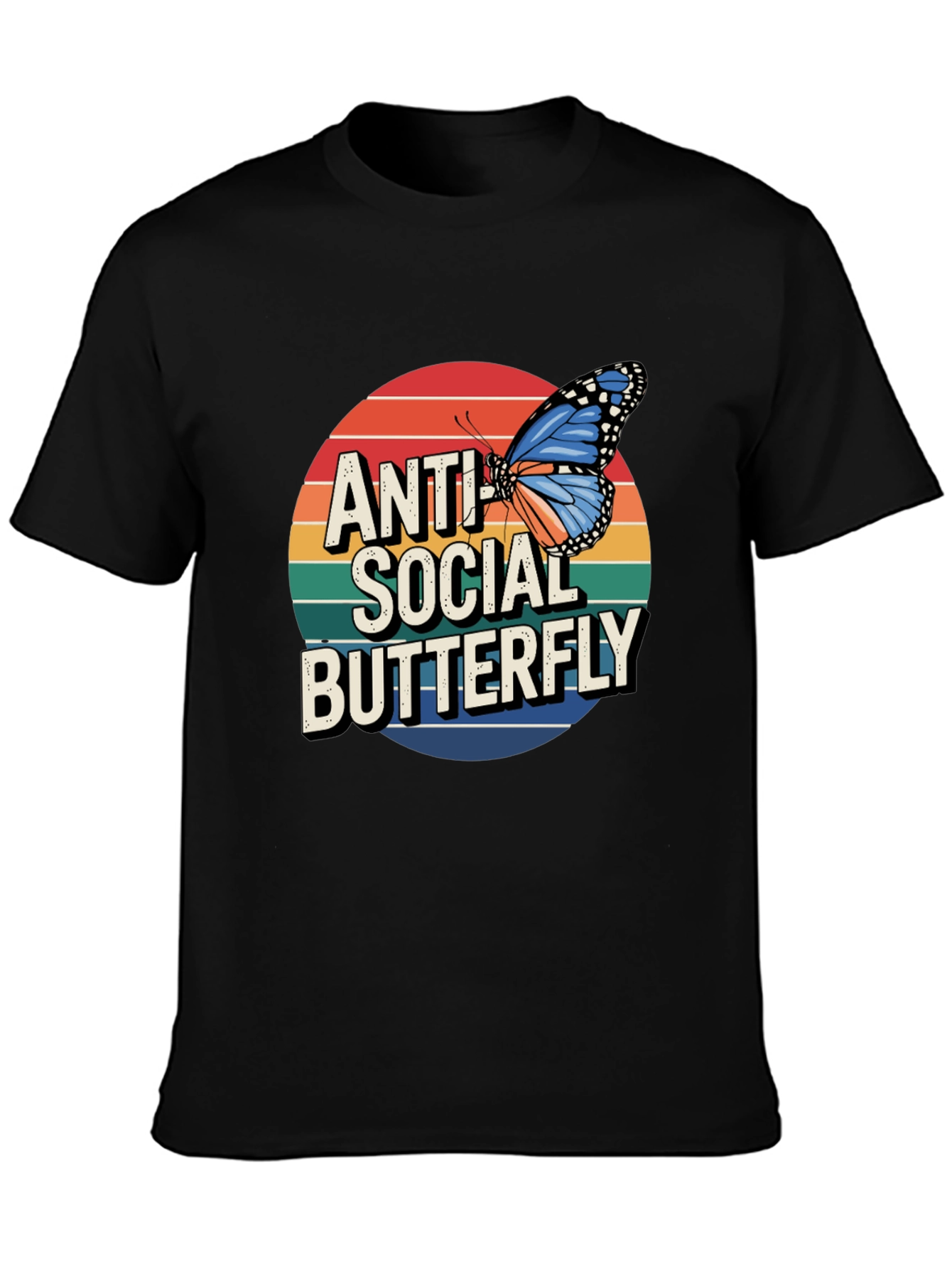Anti Social Butterfly Graphic Tee