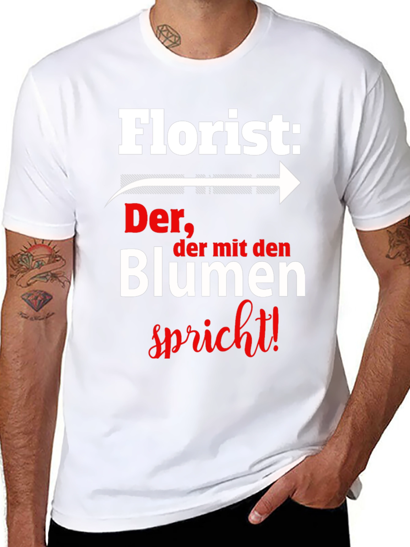 Florist T-Shirt: Der der mit den Blumen spricht!