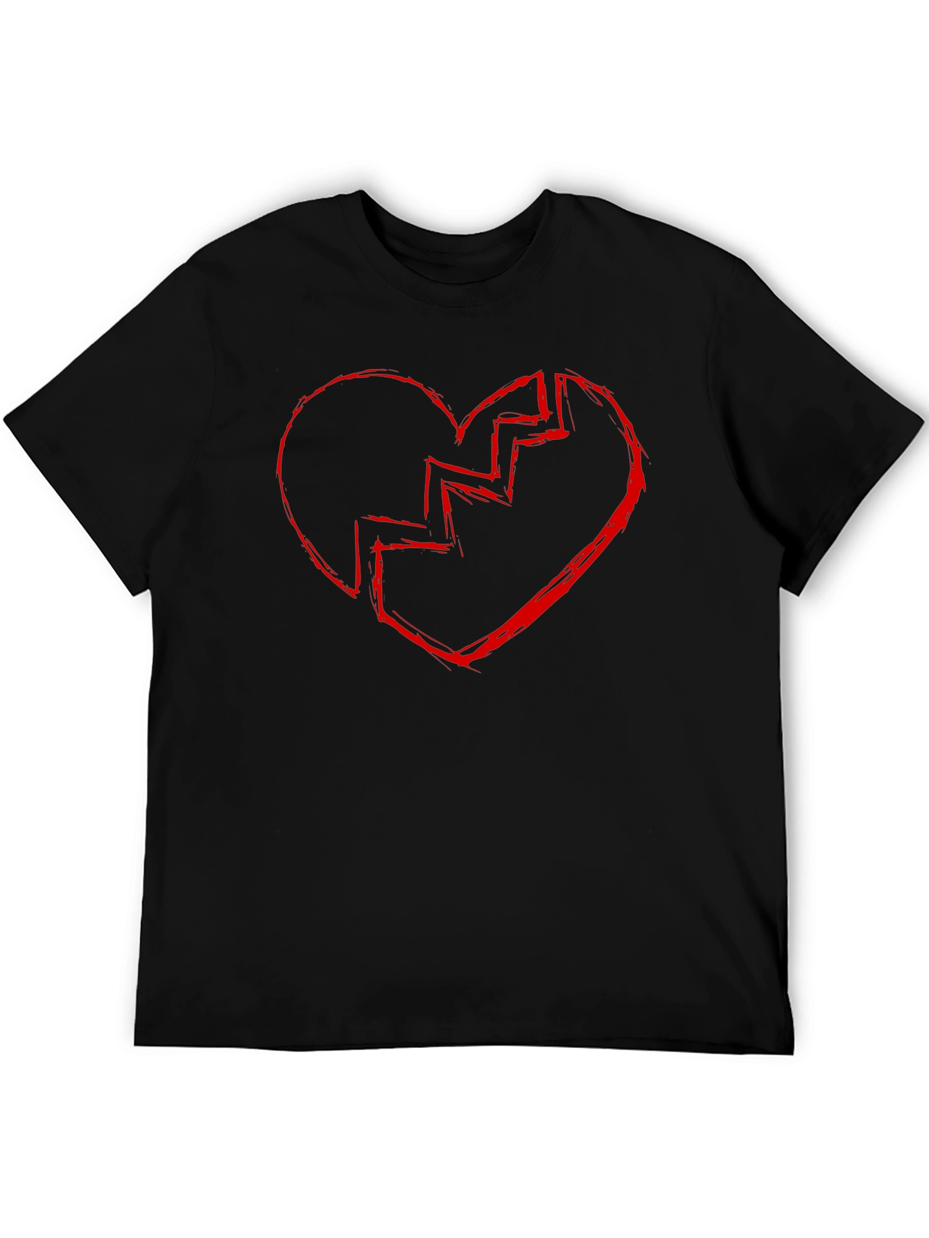 Broken Heart Graphic Tee - Black
