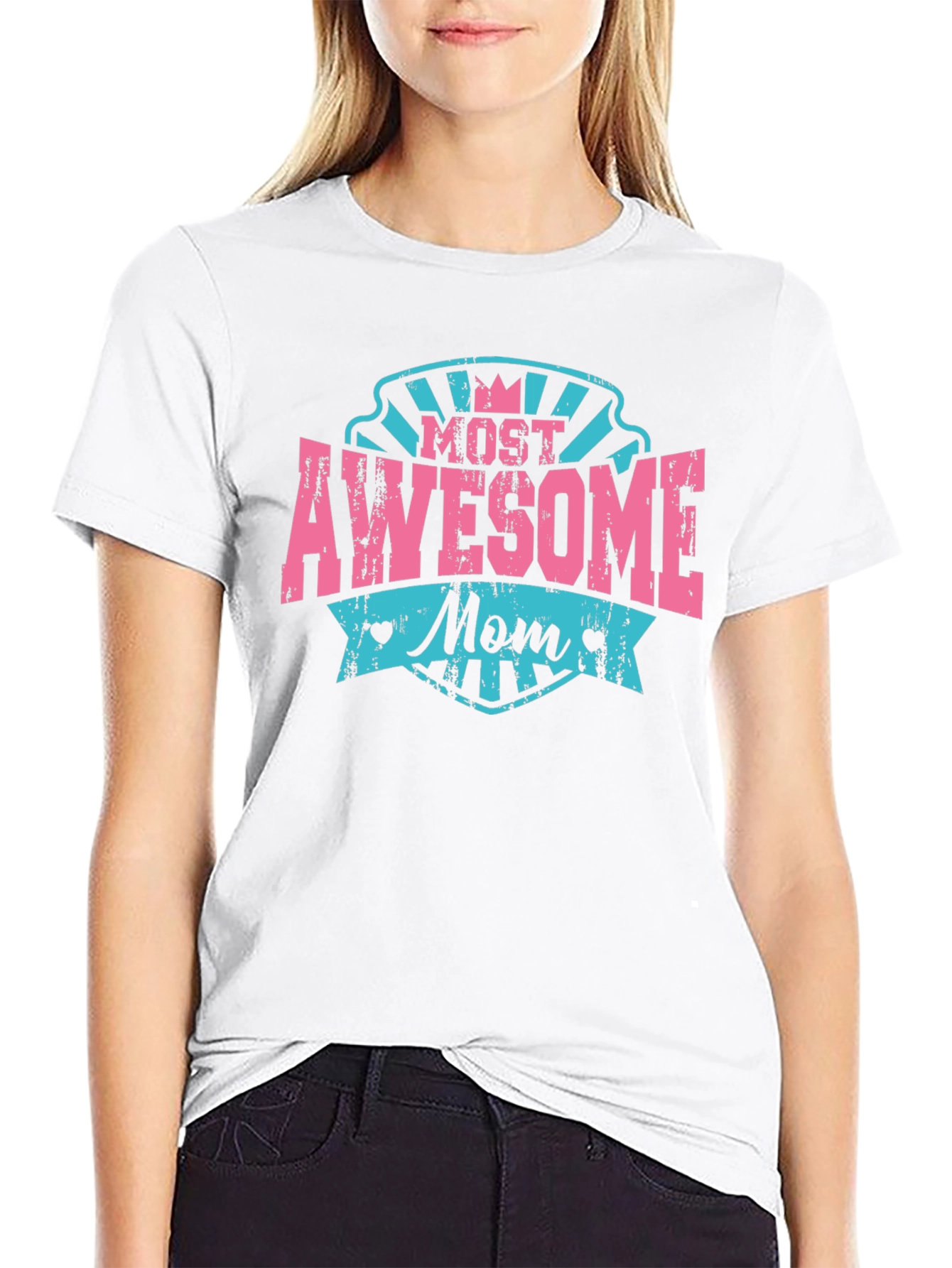 Awesome Mom Black T-Shirt - Mothers Day Gift