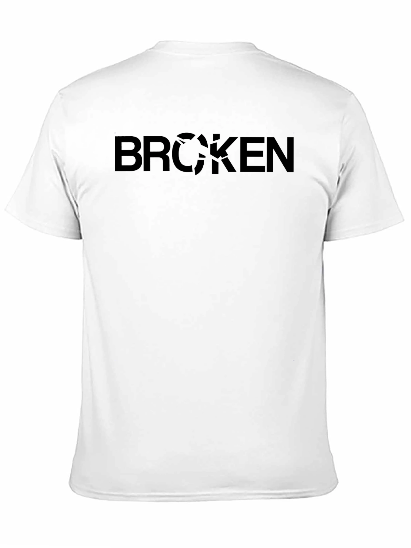 Broken Graphic Tee - Stylish Black Casual T-Shirt