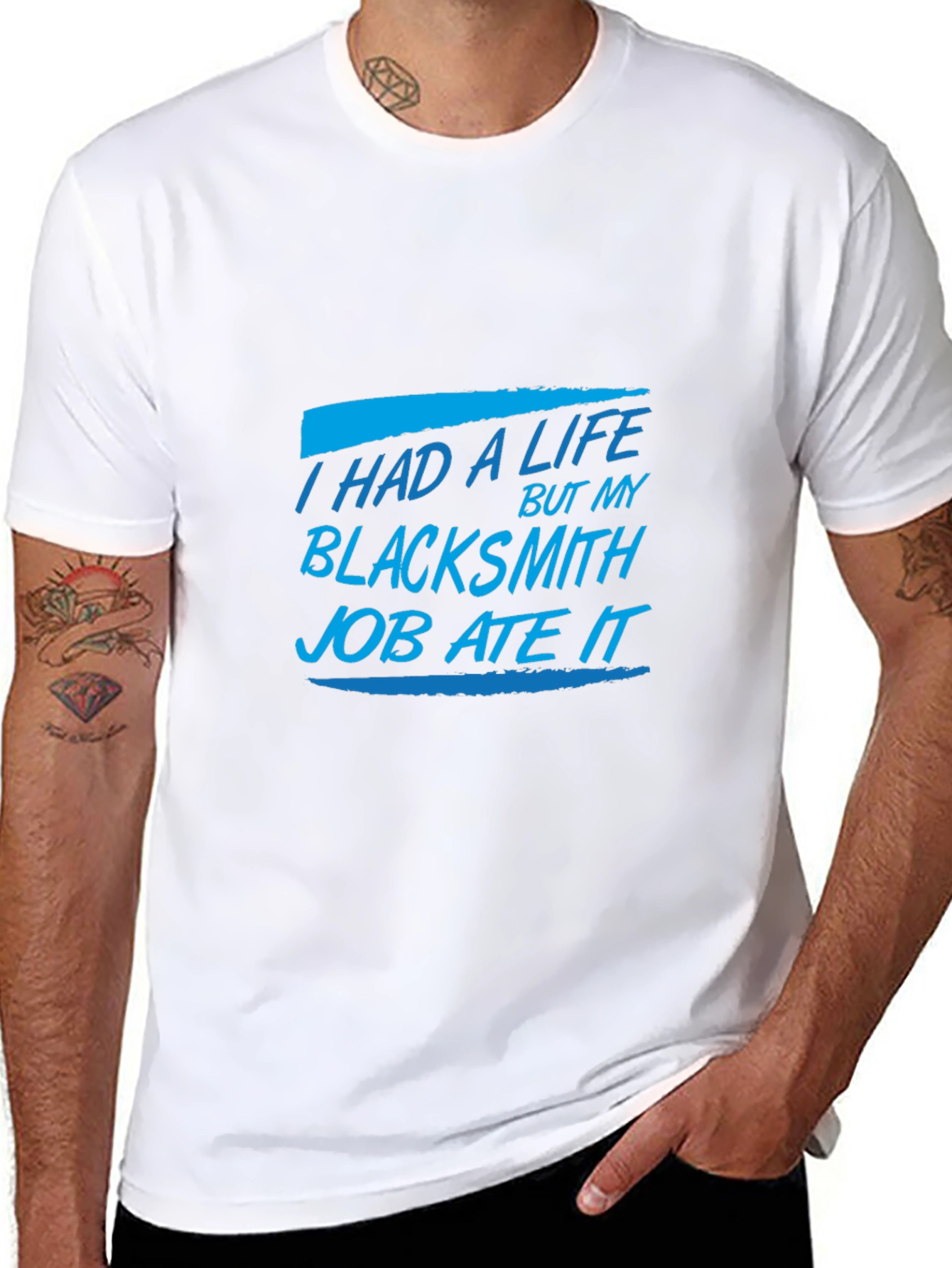 Blacksmith Job T-Shirt Funny Black Tee