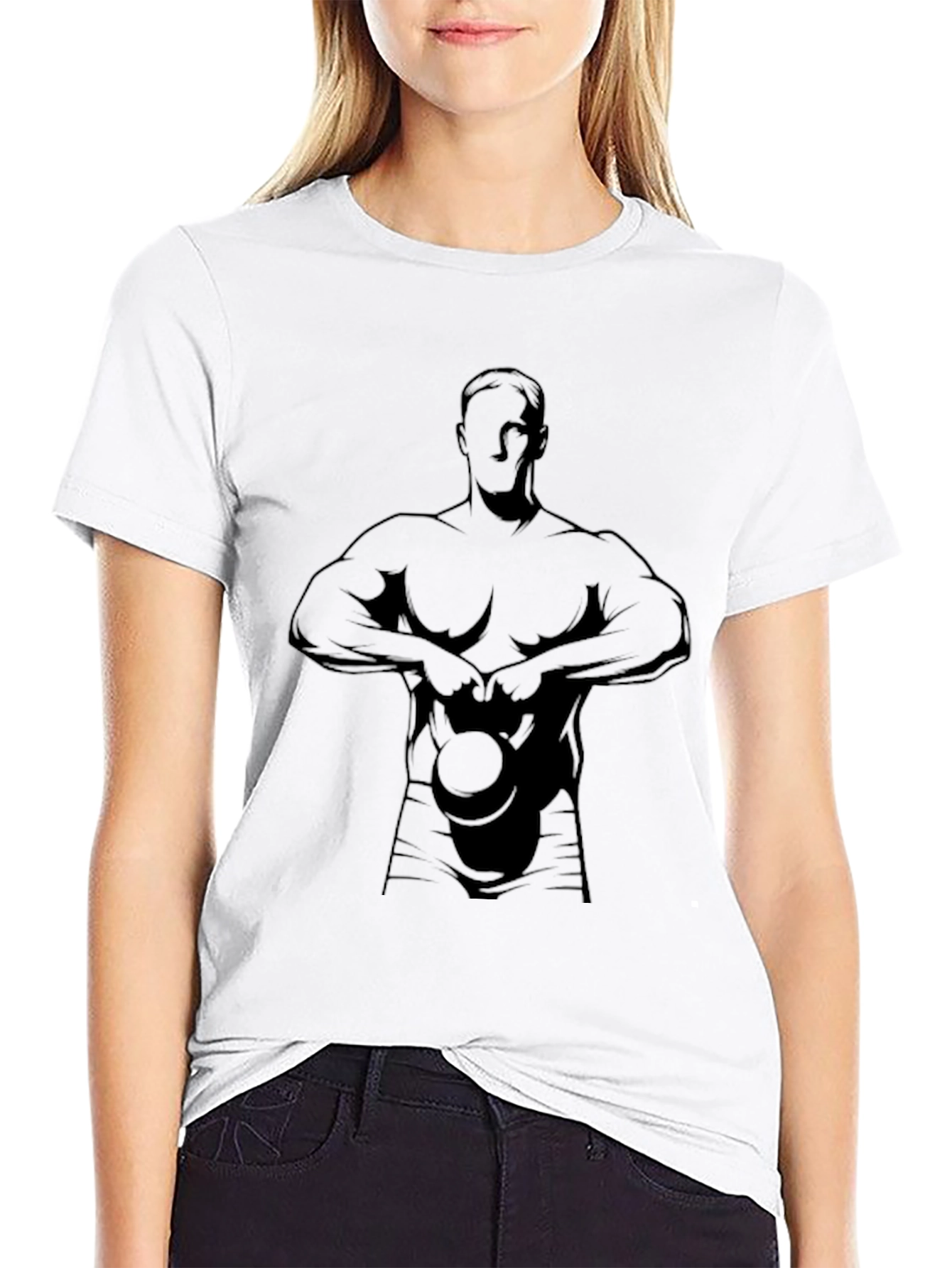 Kettlebell Workout T-Shirt - Gym Bodybuilder Tee