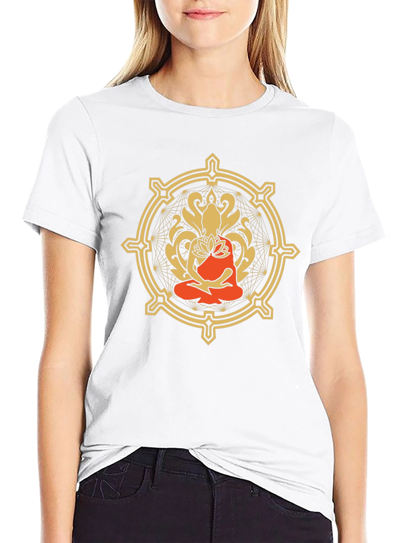Meditative Lotus T-Shirt - Stylish Zen Design