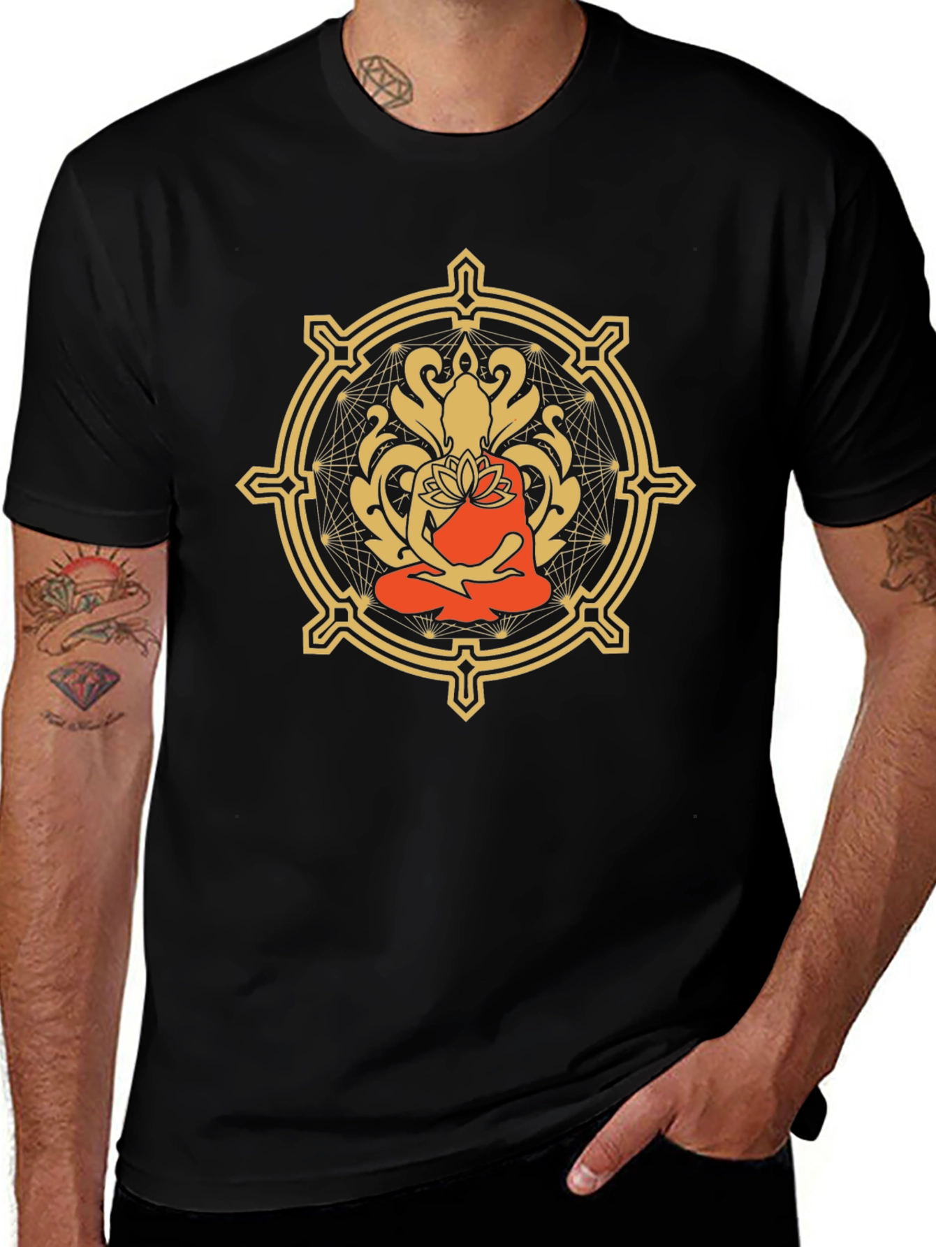 Meditative Lotus T-Shirt - Stylish Zen Design