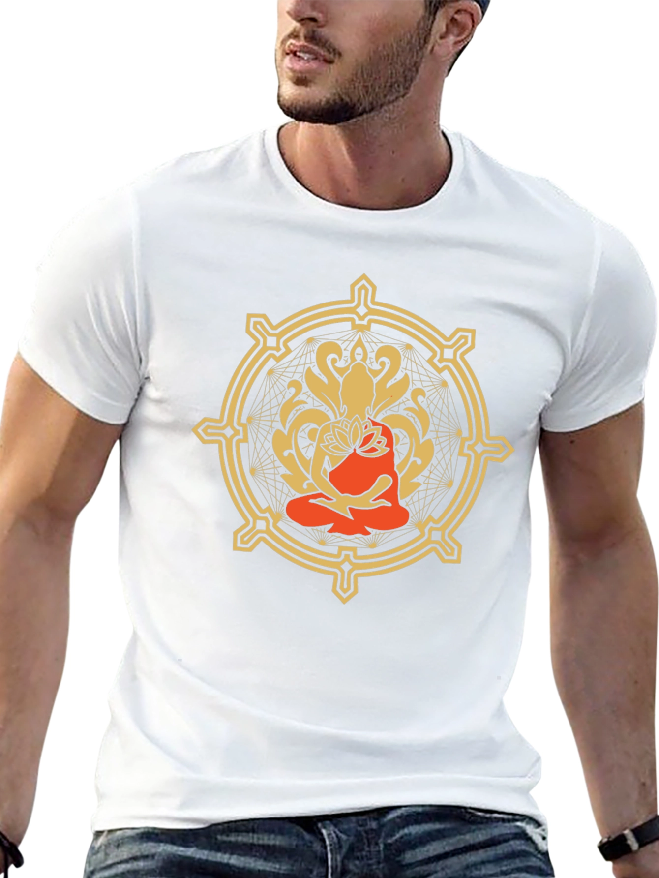 Meditative Lotus T-Shirt - Stylish Zen Design