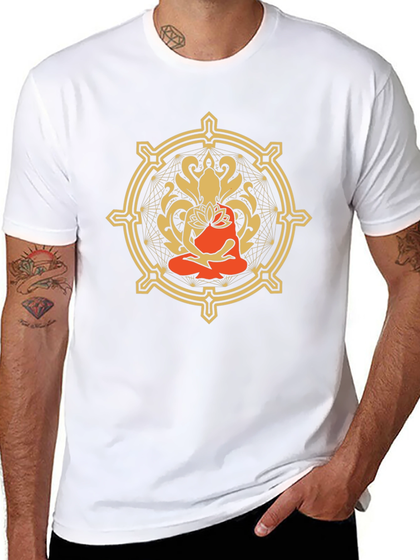 Meditative Lotus T-Shirt - Stylish Zen Design