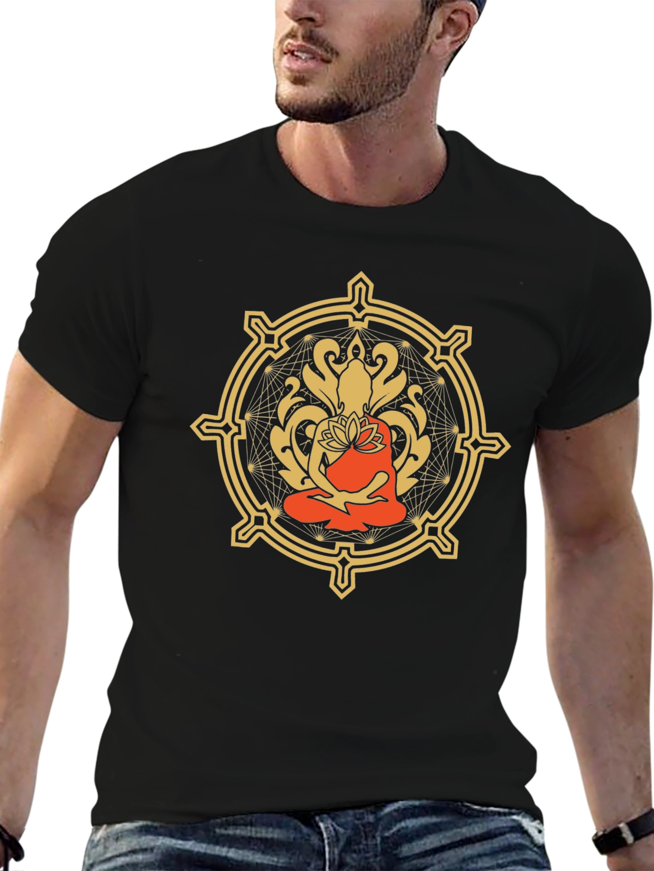 Meditative Lotus T-Shirt - Stylish Zen Design