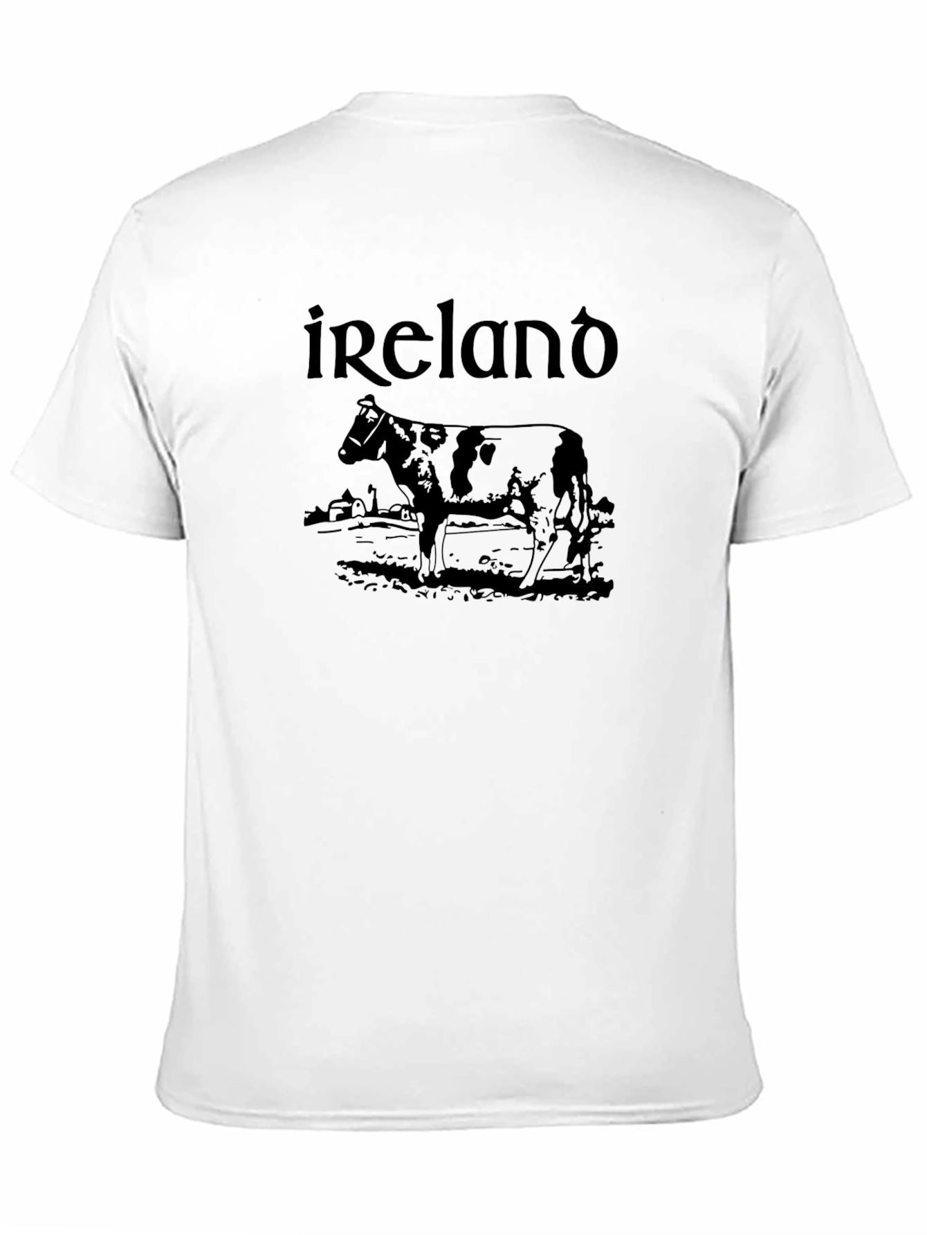 Ireland Cow T-Shirt - Black Graphic Tee
