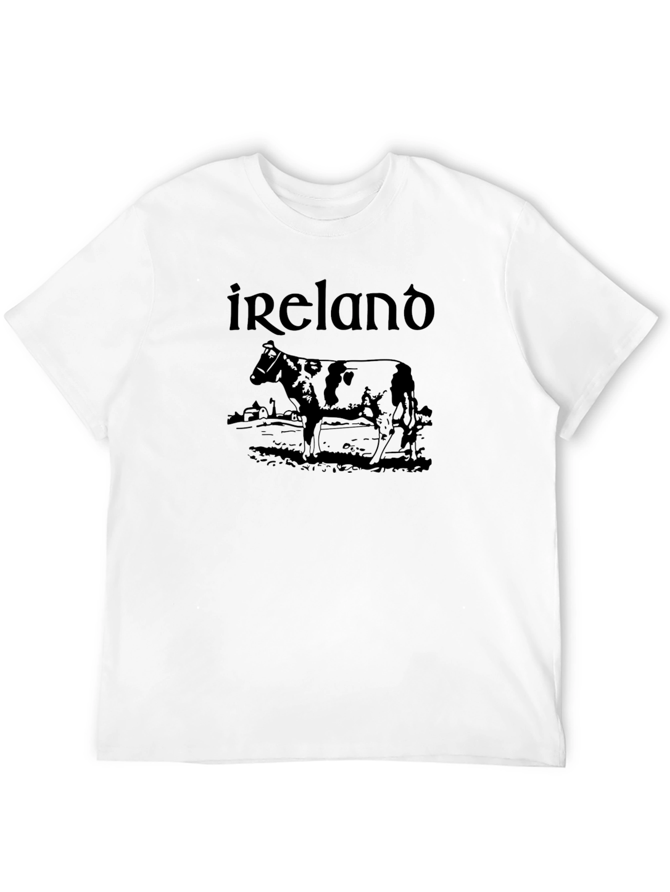 Ireland Cow T-Shirt - Black Graphic Tee
