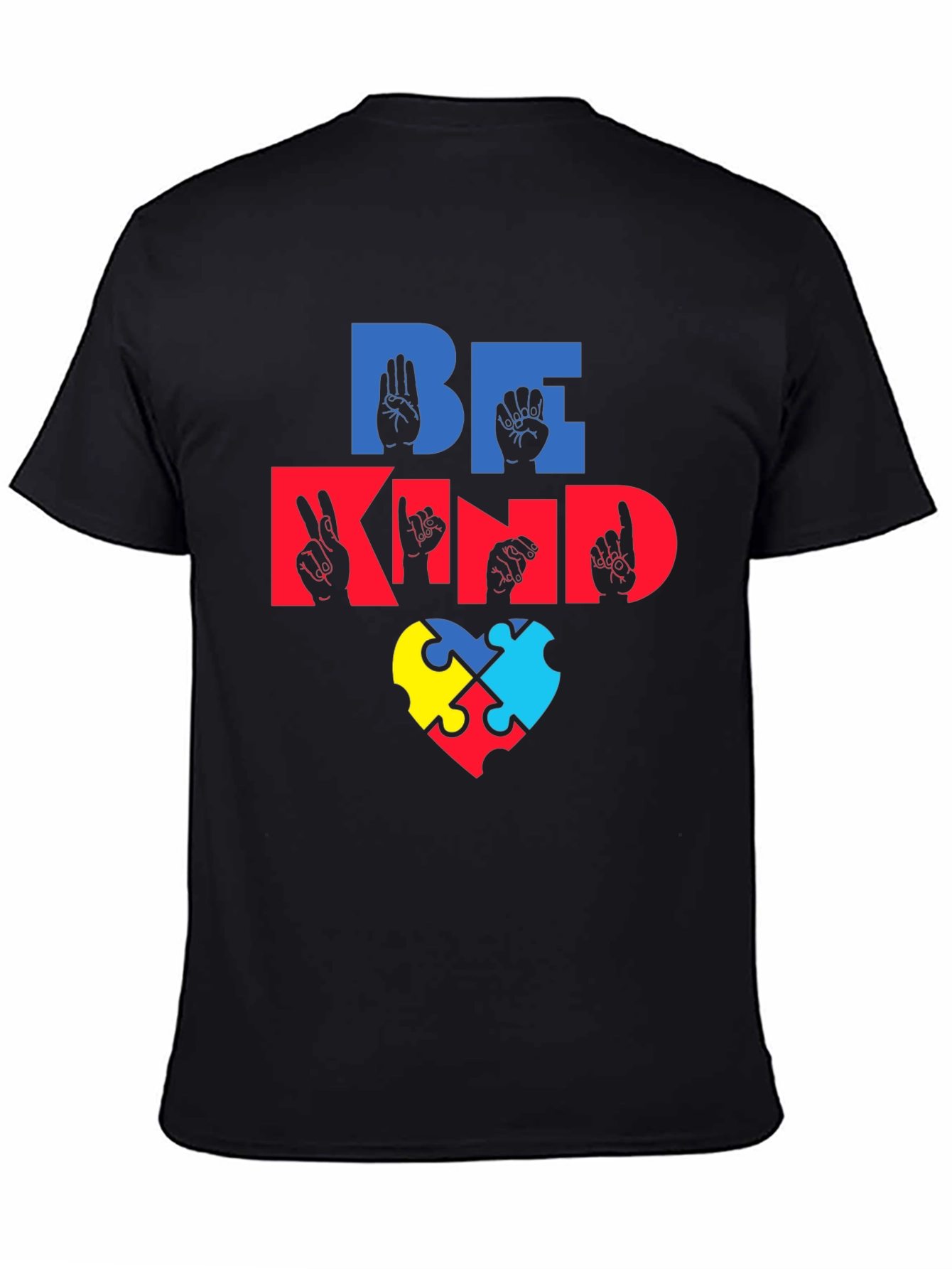 Be Kind Autism Awareness Puzzle Piece Heart T-Shirt