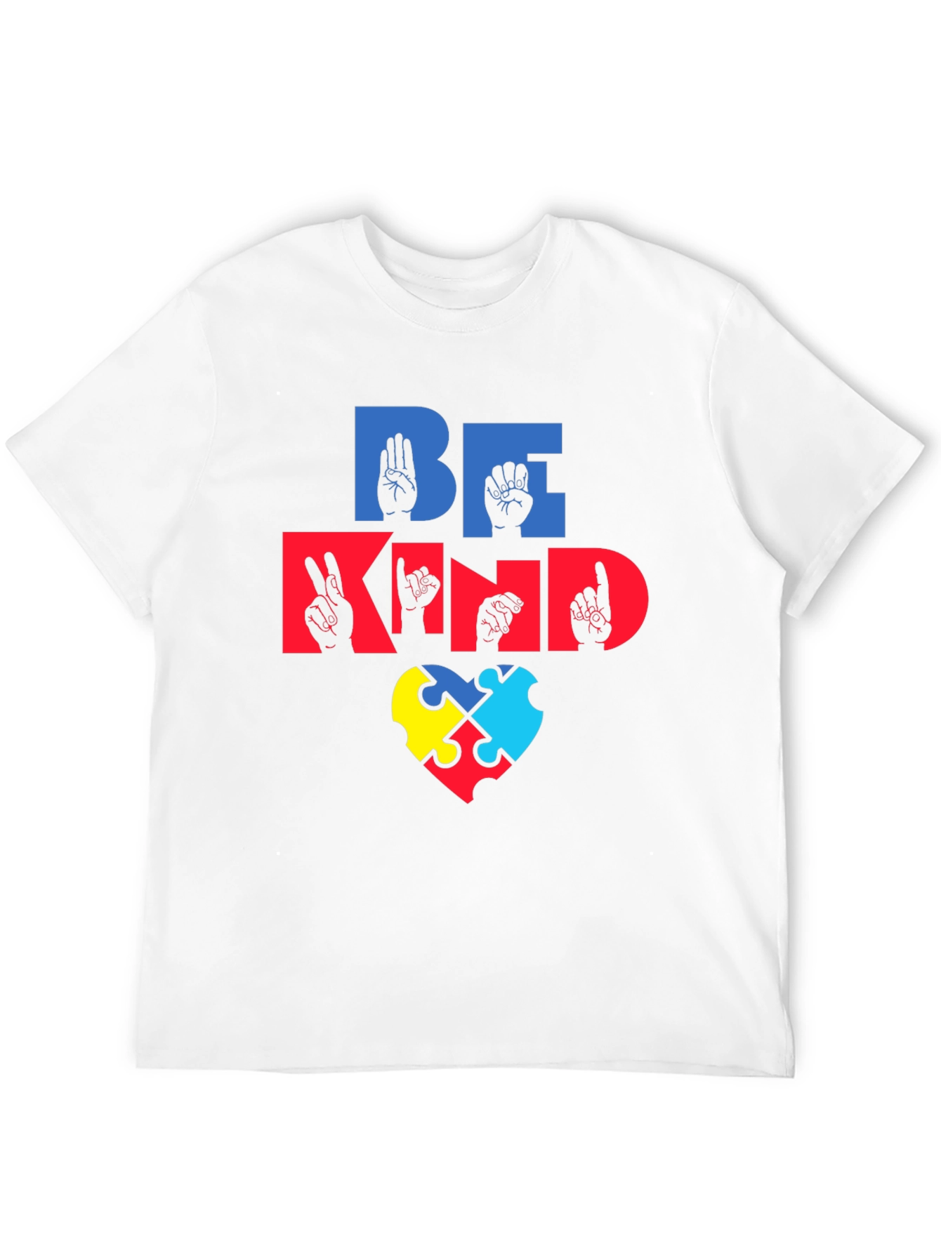 Be Kind Autism Awareness Puzzle Piece Heart T-Shirt