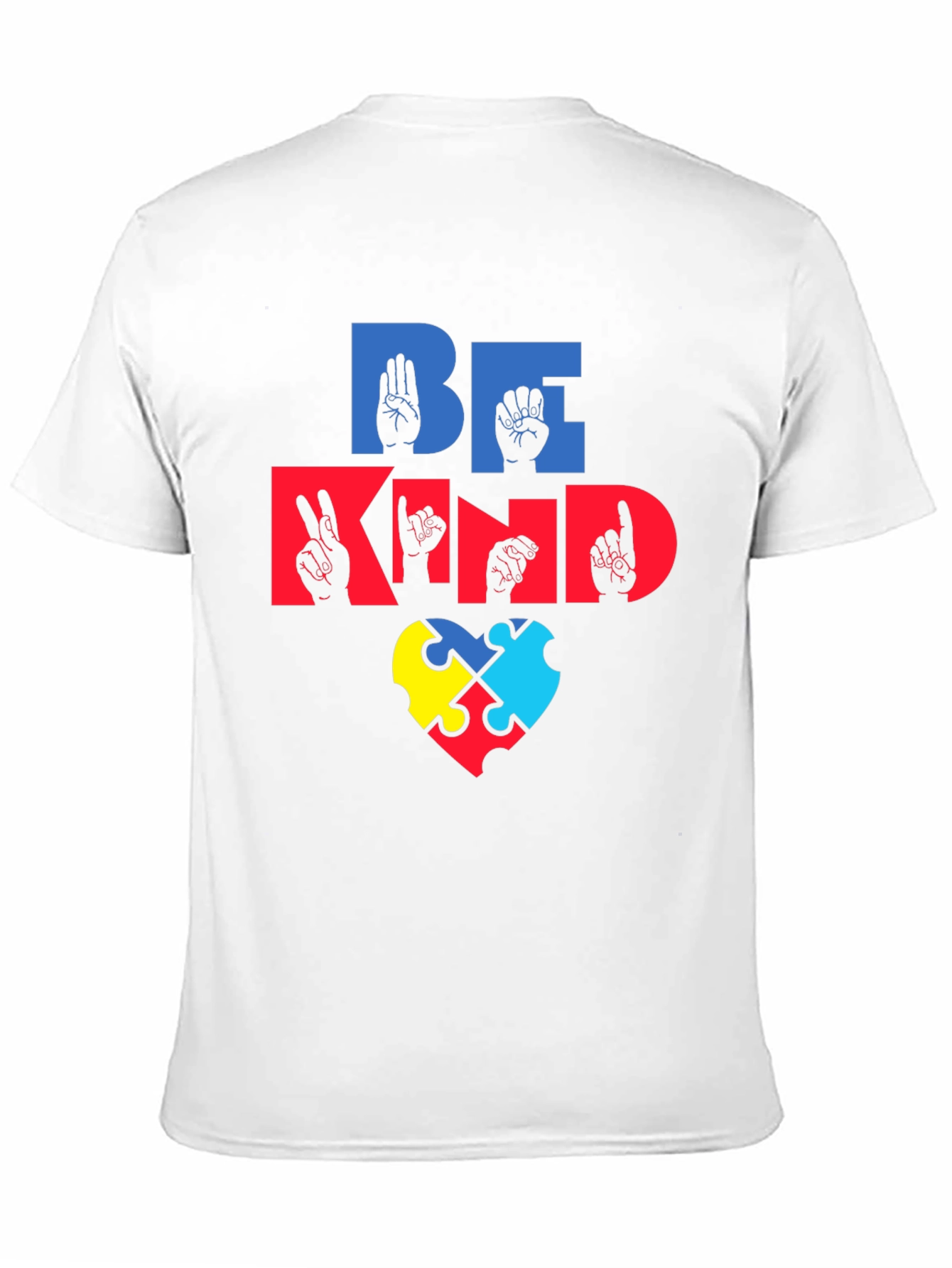 Be Kind Autism Awareness Puzzle Piece Heart T-Shirt