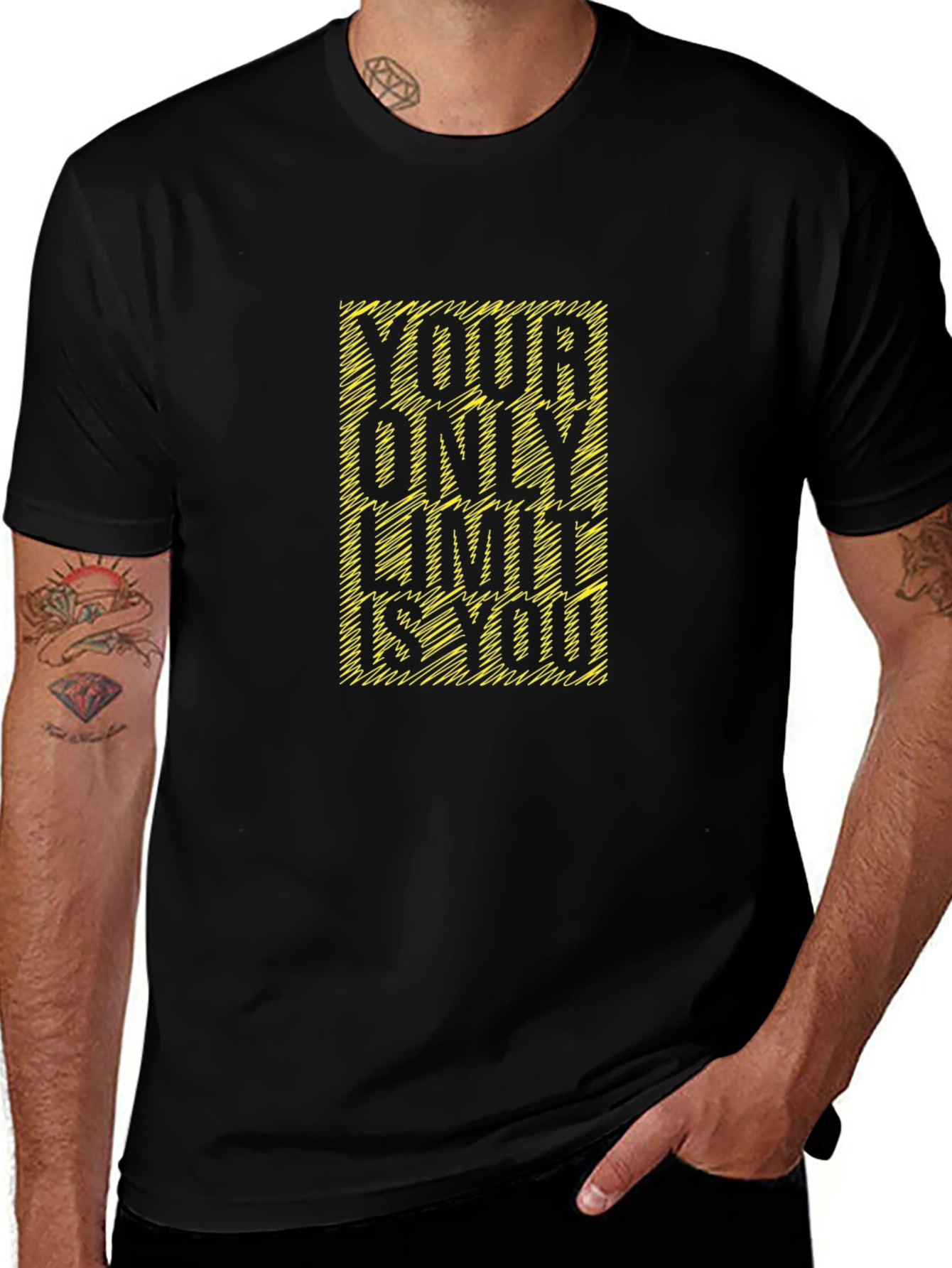 Motivational Black T-Shirt - Your Only Limit is You