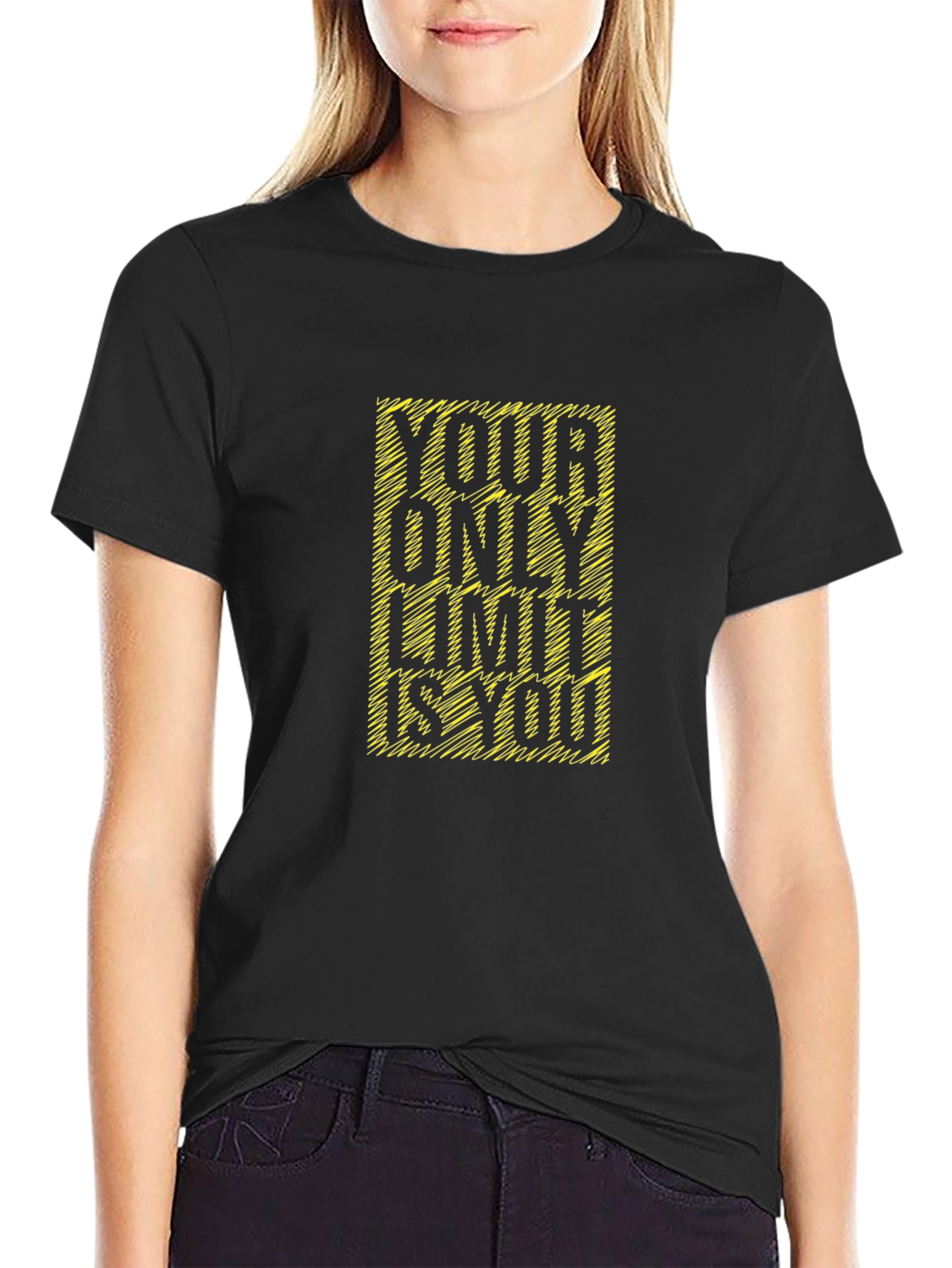 Motivational Black T-Shirt - Your Only Limit is You