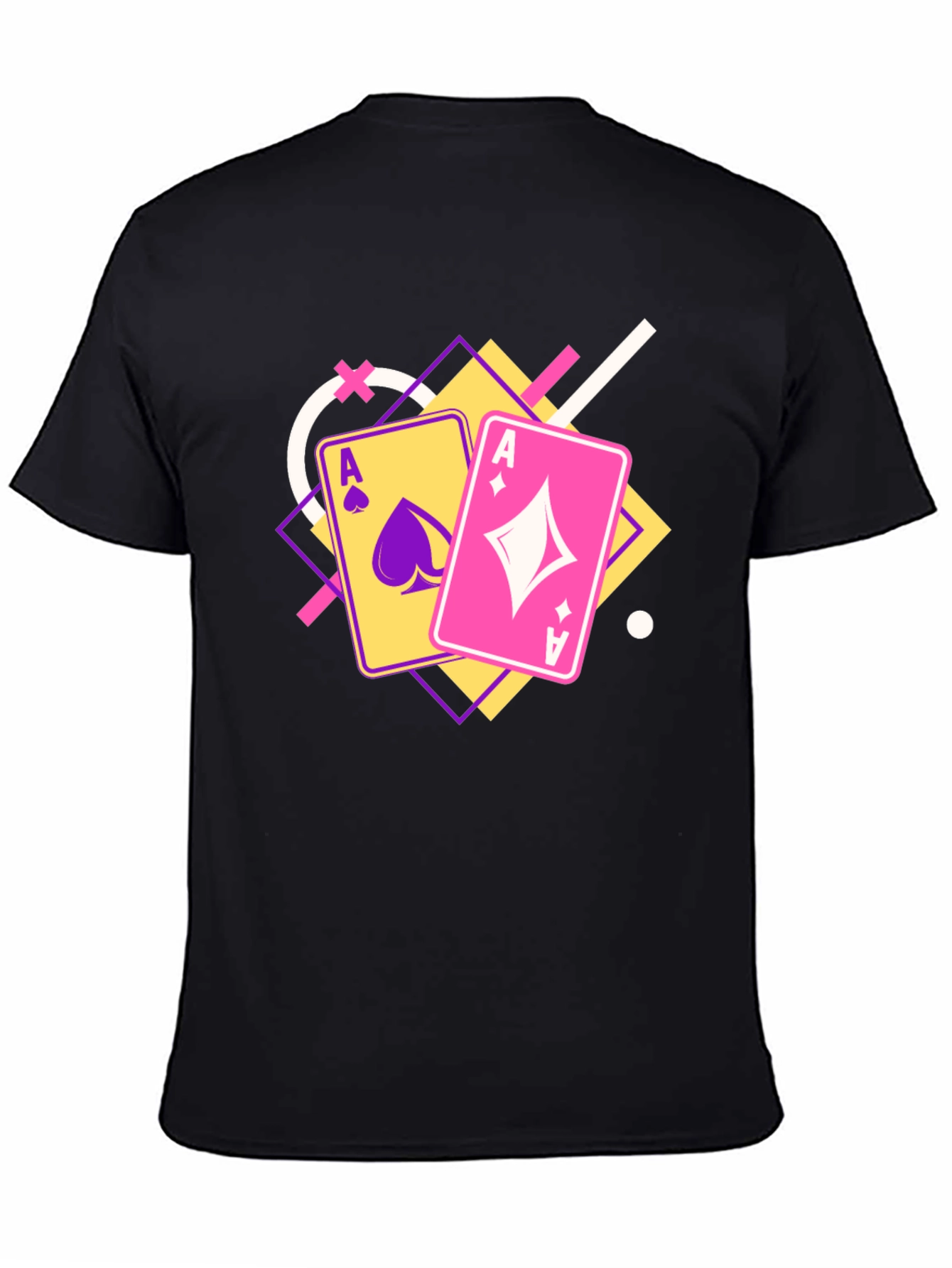 Ace Cards Graphic Tee - Black Casual T-Shirt