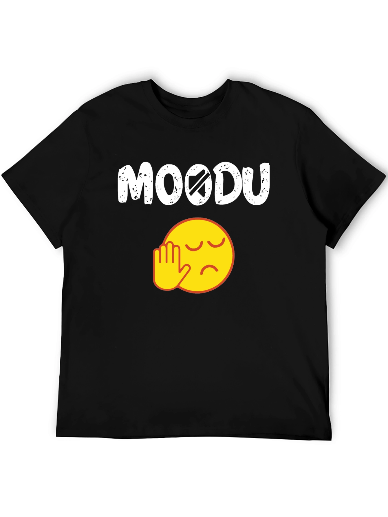 Mood Off Emoji Black Graphic Tee