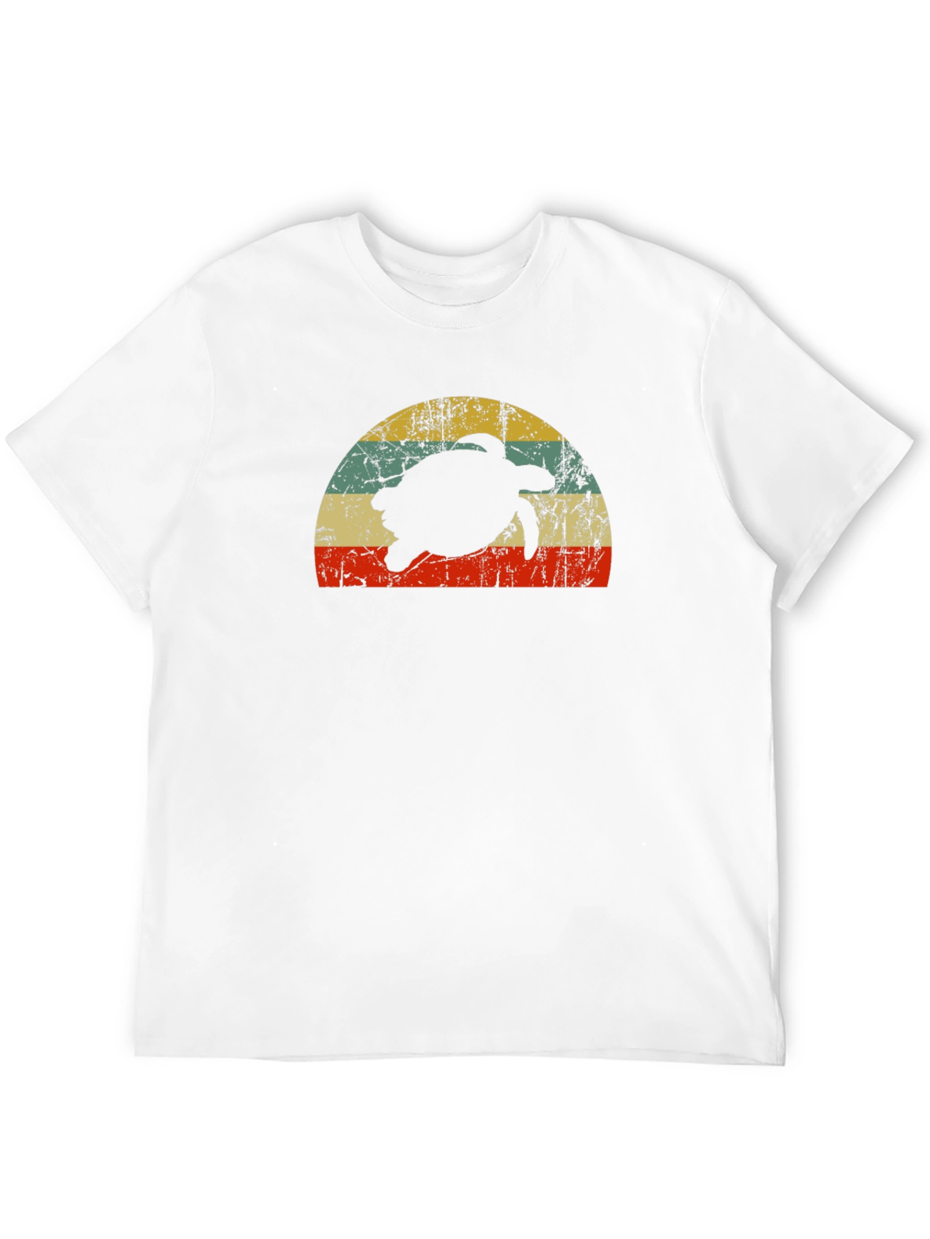 Retro Turtle Sunset T-Shirt - Black